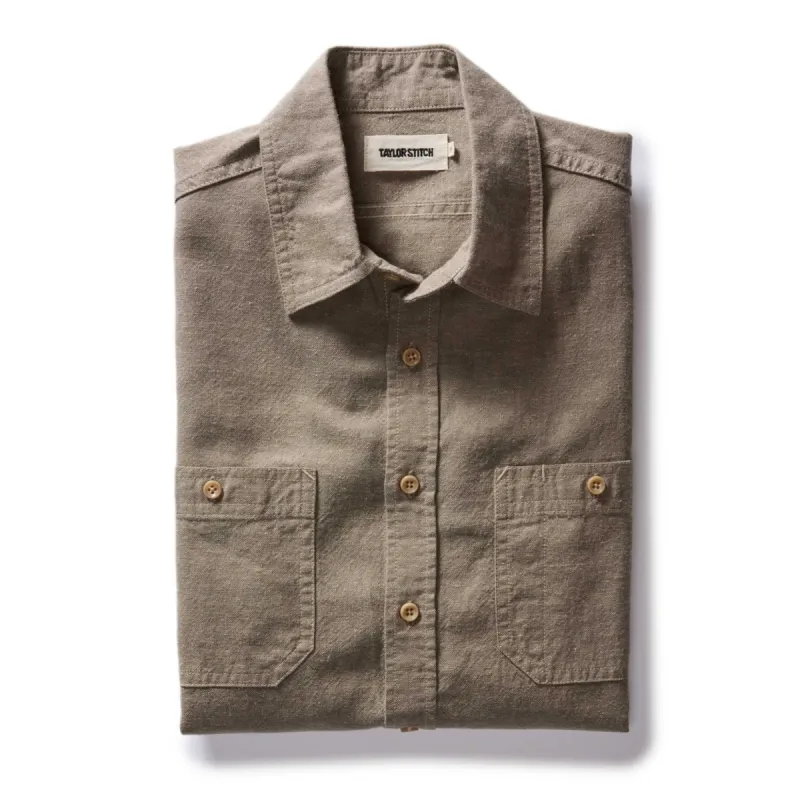 The Utility Shirt in Canteen Nep sold by Taylor Stitch