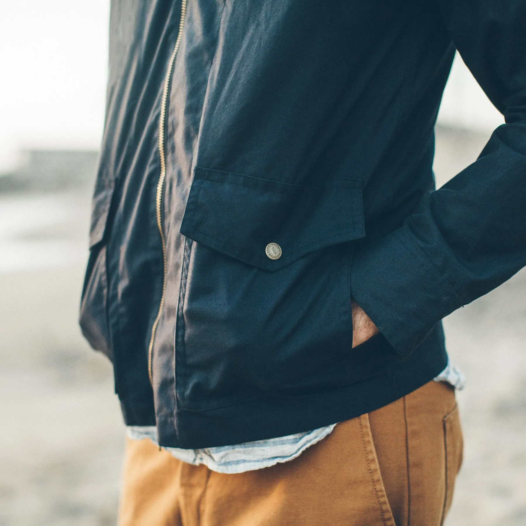 The Beach Jacket in Navy sold by Taylor Stitch product image thumbnail 3