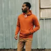 The Fillmore Hoodie in Rust sold by Taylor Stitch