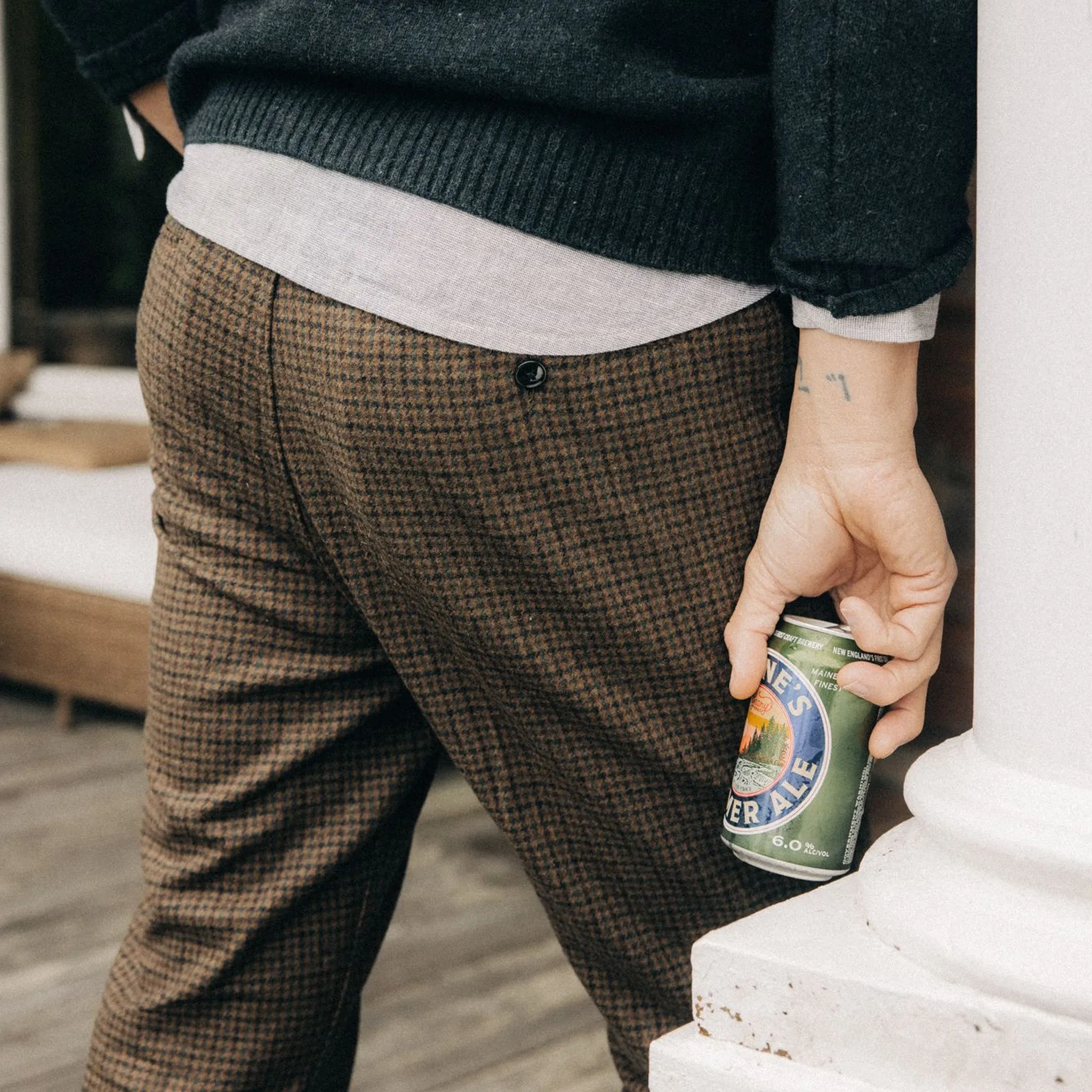 The Carmel Pant in Timber Guncheck sold by Taylor Stitch product image thumbnail 2