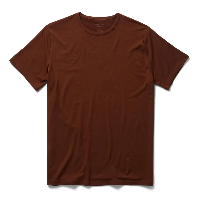 The Merino Tee in Russet sold by Taylor Stitch