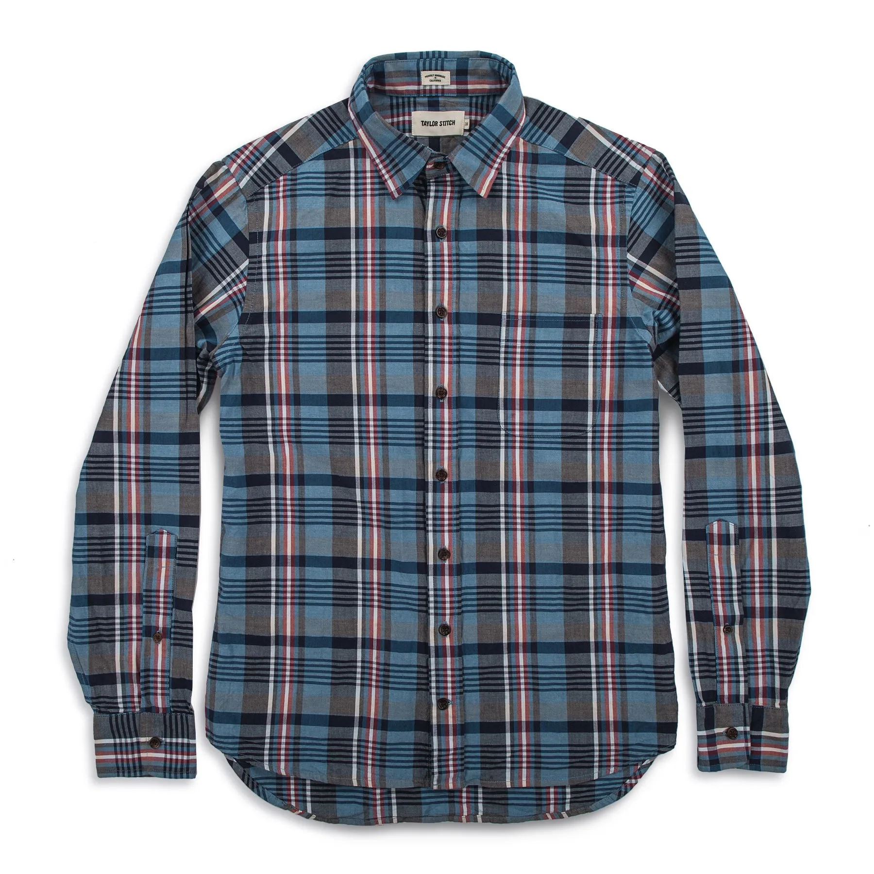 The California in Navy Madras sold by Taylor Stitch product image thumbnail 3