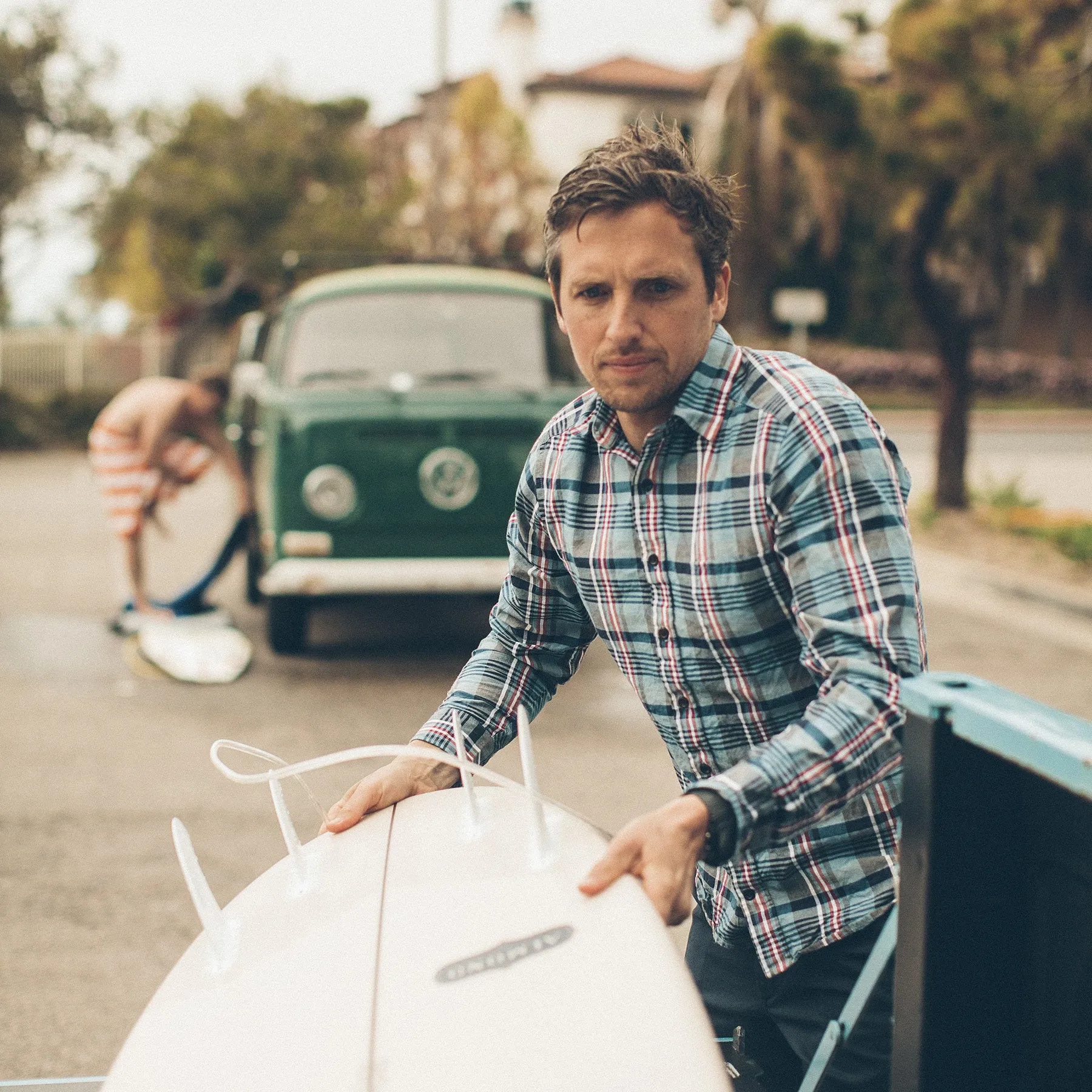 The California in Navy Madras sold by Taylor Stitch product image thumbnail 4