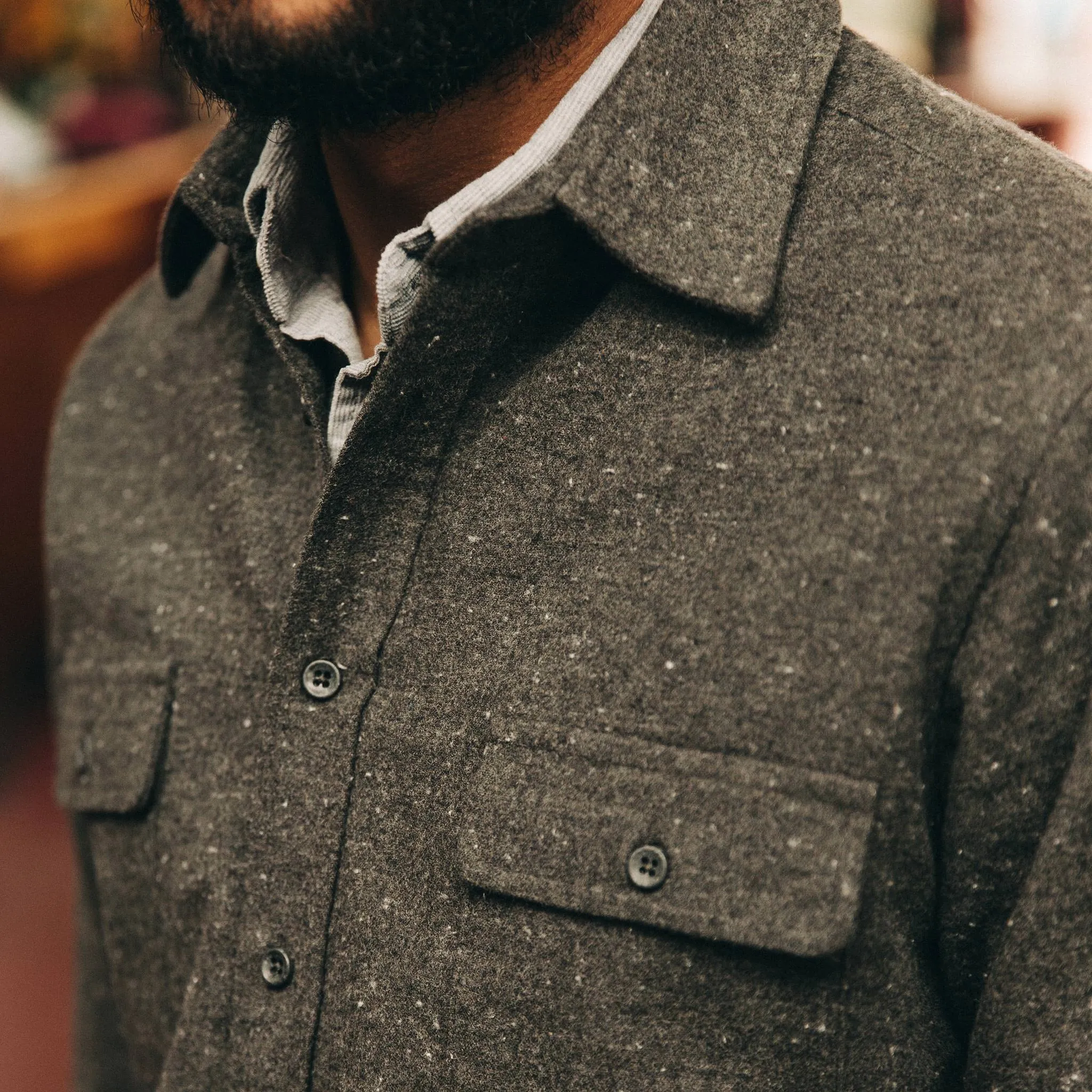 The Yosemite Shirt in Charcoal Donegal sold by Taylor Stitch product image thumbnail 3