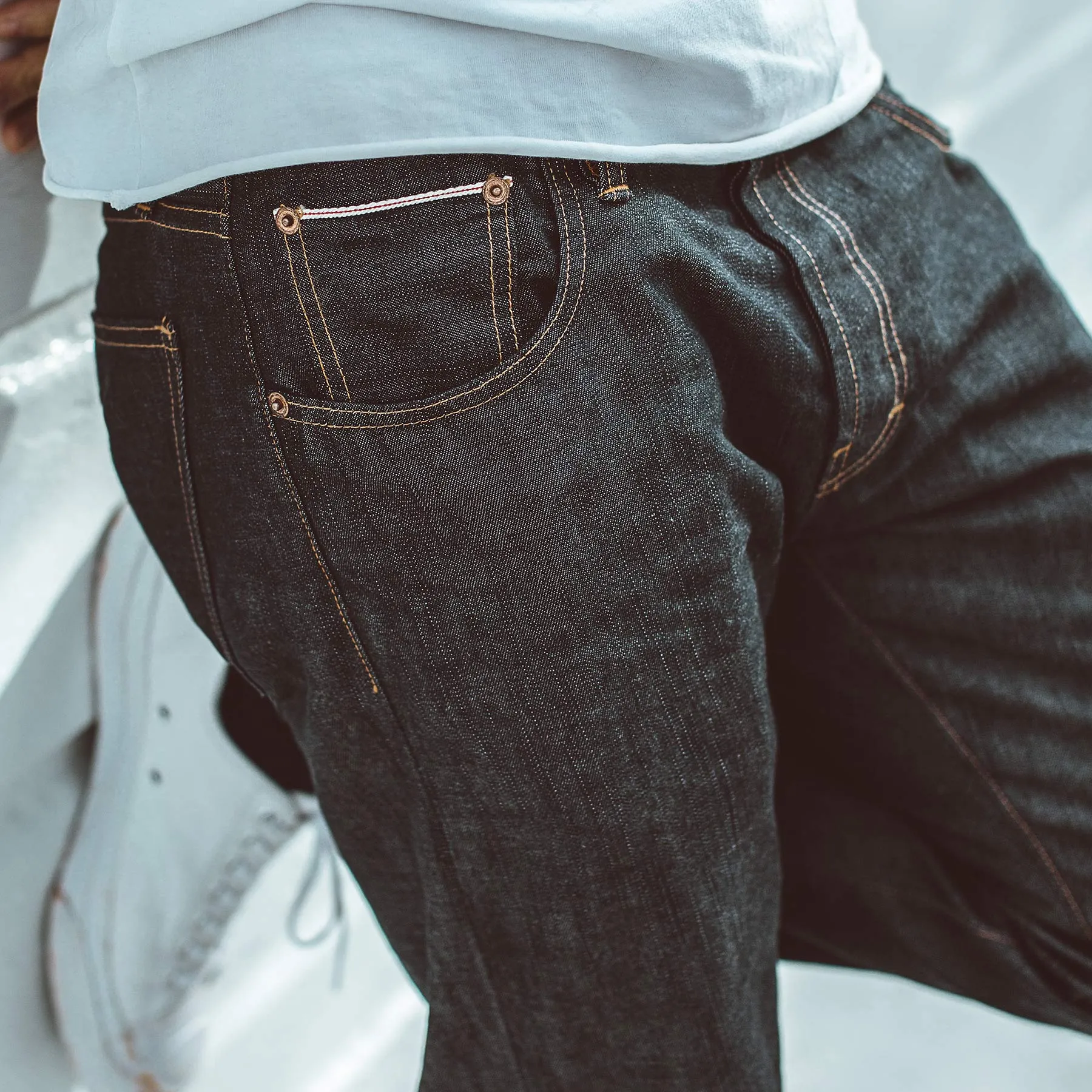 The Slim Jean in Kurabo Slub Denim sold by Taylor Stitch product image thumbnail 5
