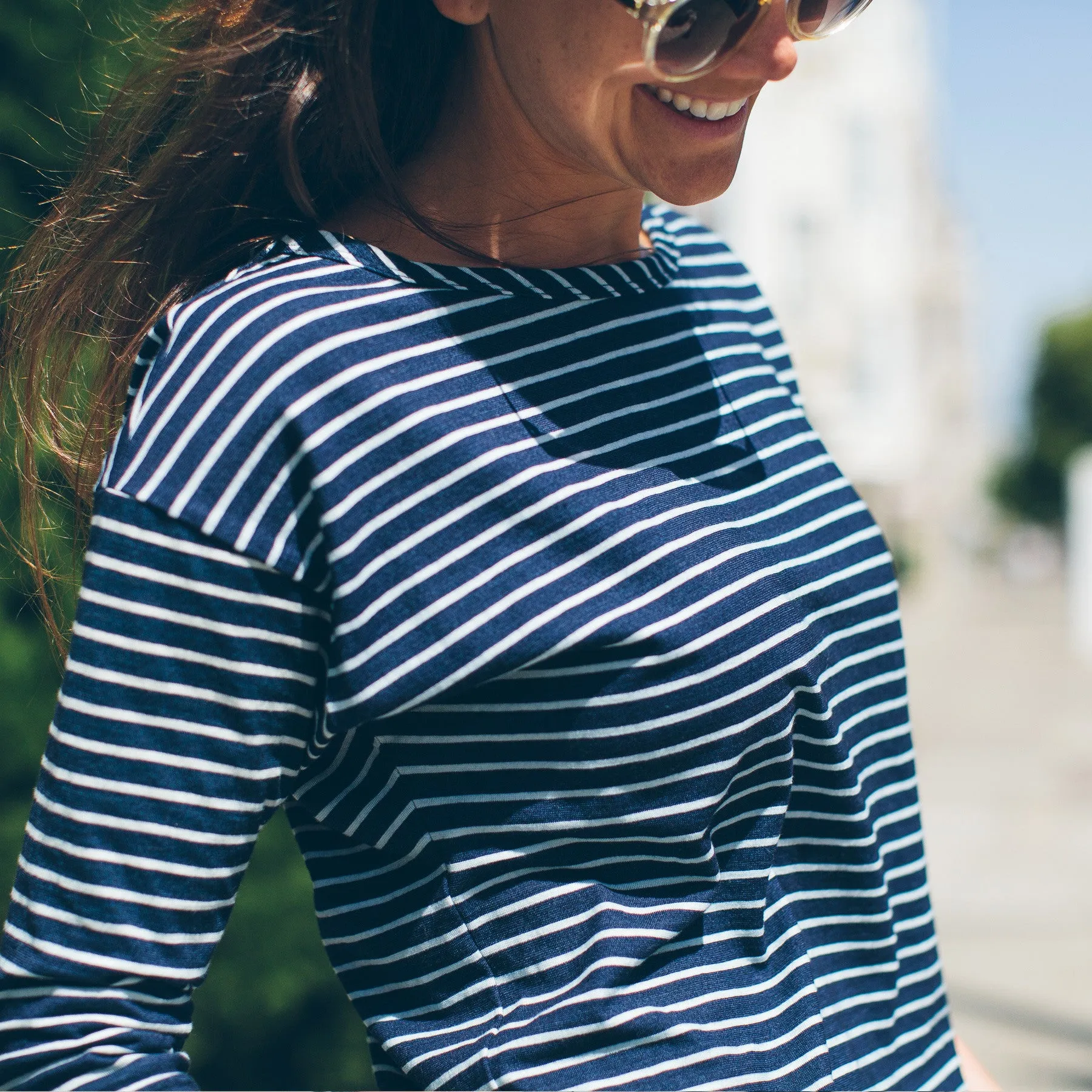 The Paige in Indigo & White Stripe sold by Taylor Stitch product image thumbnail 5