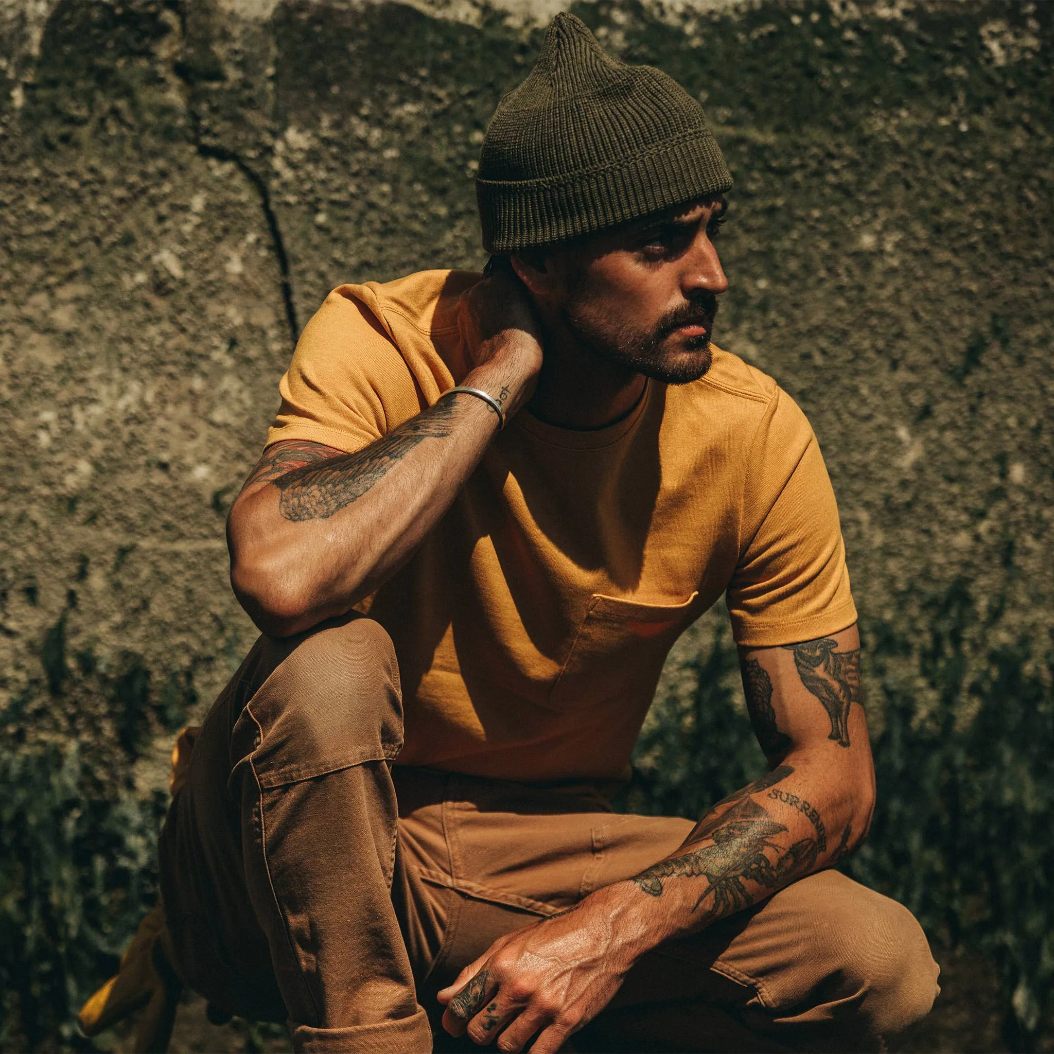 The Heavy Bag Tee in Saffron sold by Taylor Stitch product image thumbnail 4