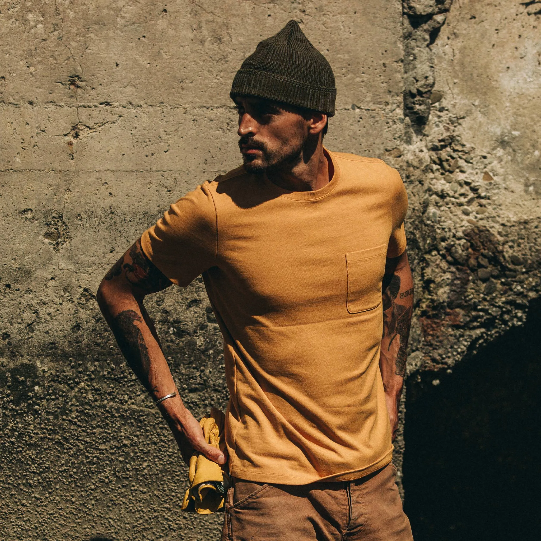 The Heavy Bag Tee in Saffron sold by Taylor Stitch product image thumbnail 2