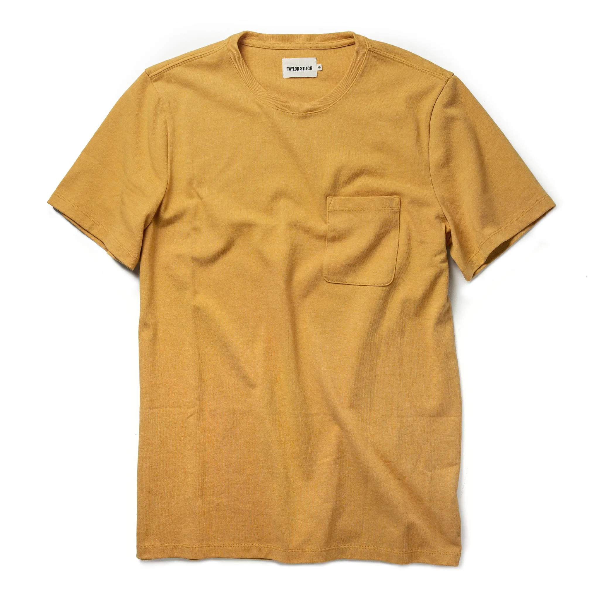 The Heavy Bag Tee in Saffron sold by Taylor Stitch