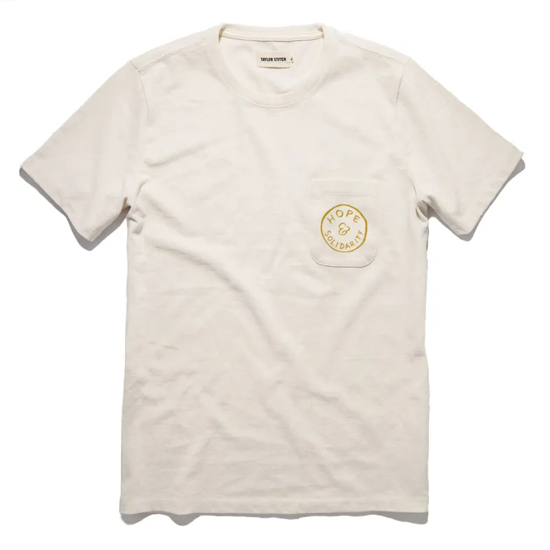 The Hope & Solidarity <br> Heavy Bag Tee in Natural sold by Taylor Stitch
