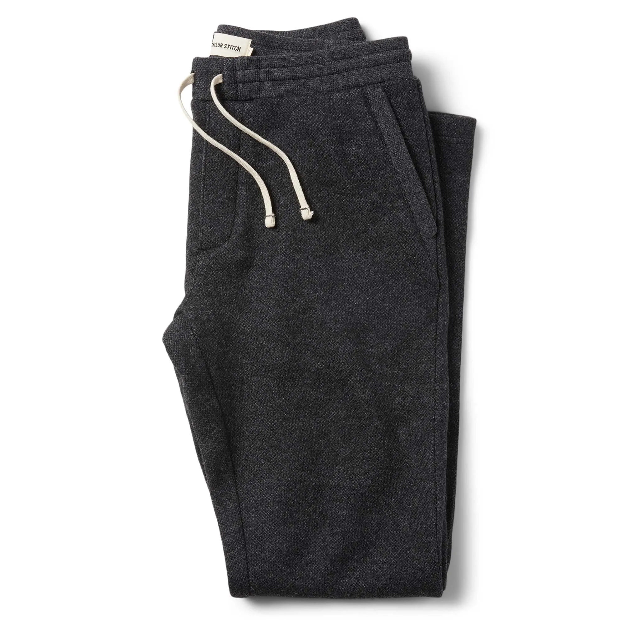 The Weekend Pant in Charcoal Herringbone Wool sold by Taylor Stitch
