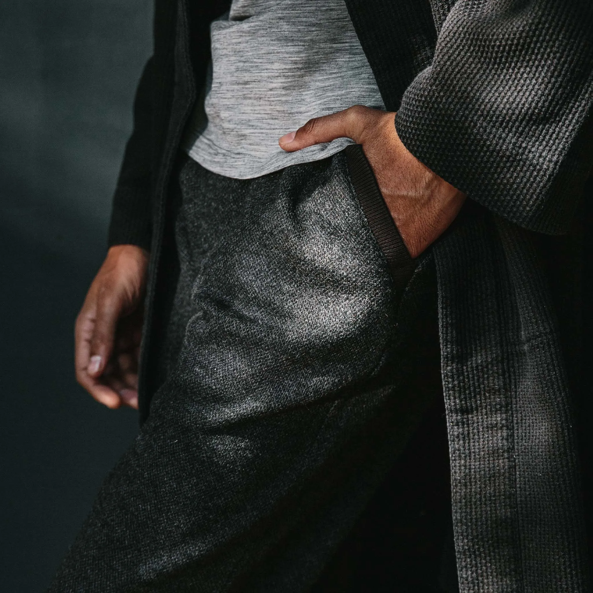 The Weekend Pant in Charcoal Herringbone Wool sold by Taylor Stitch product image thumbnail 3