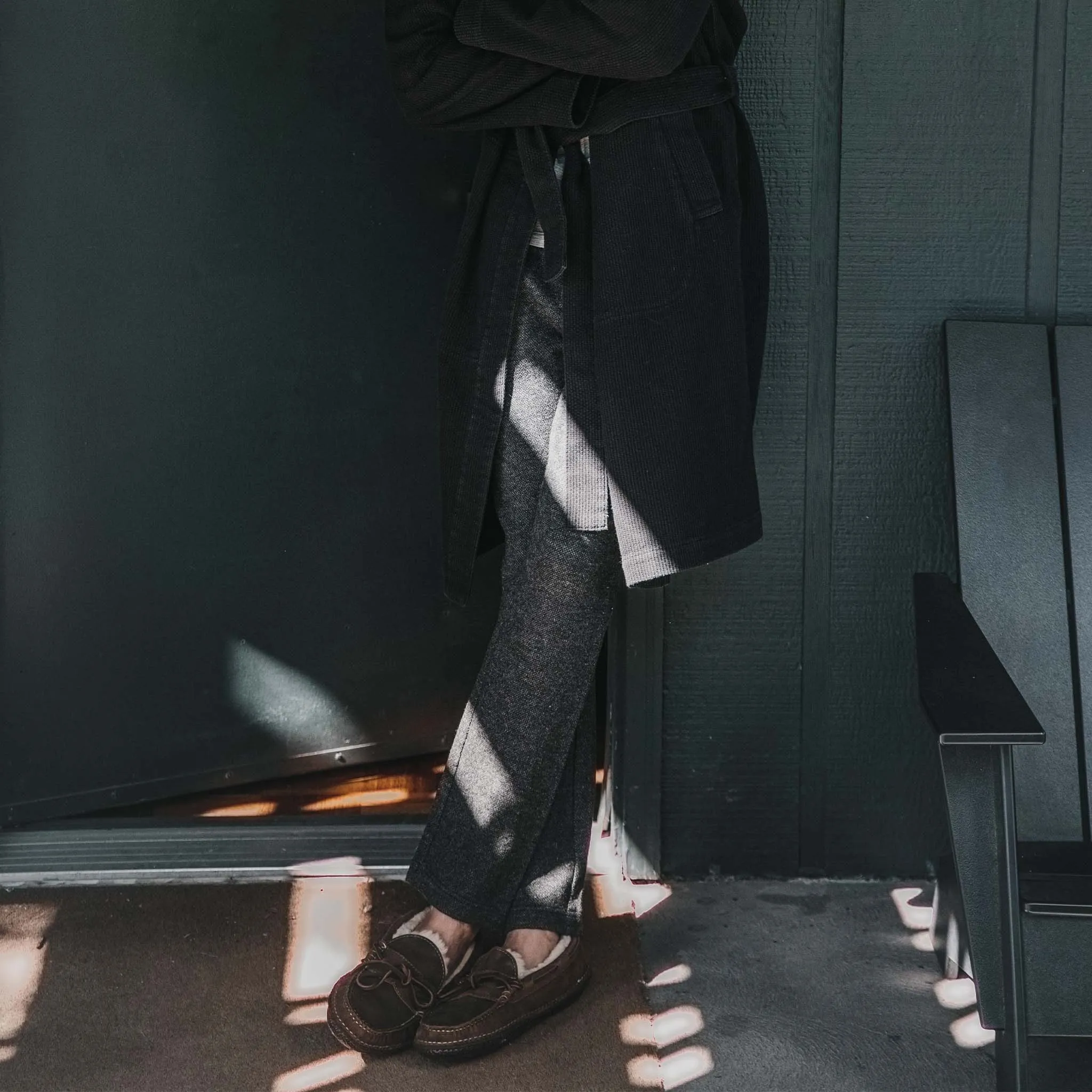 The Weekend Pant in Charcoal Herringbone Wool sold by Taylor Stitch product image thumbnail 2