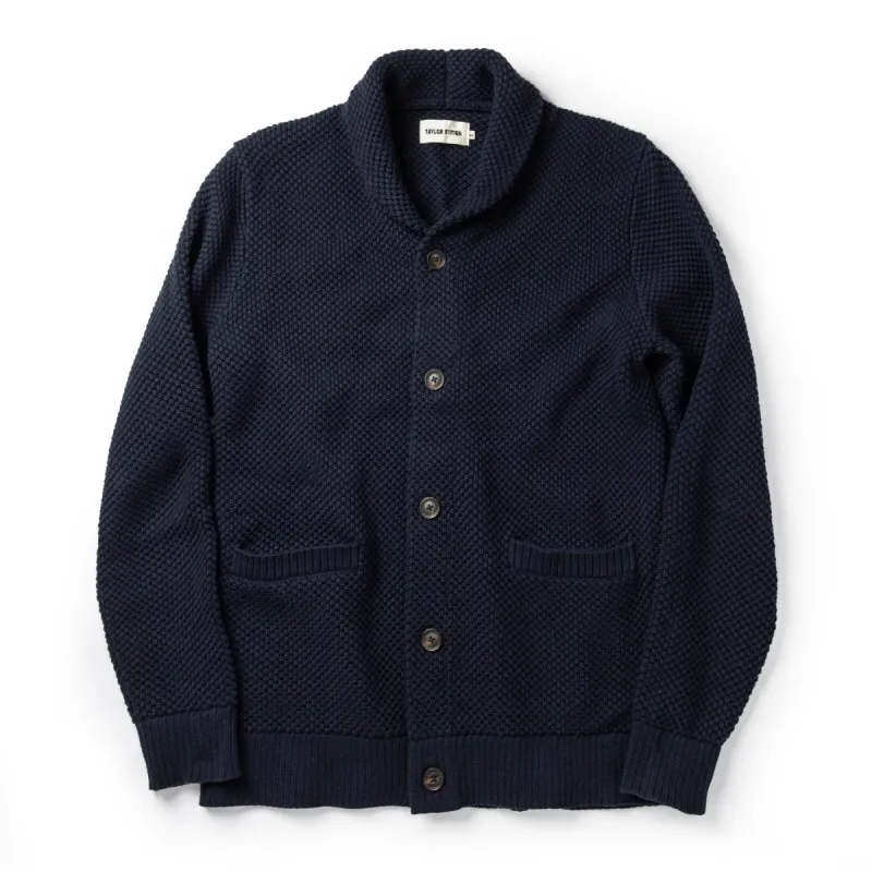 The Crawford Sweater in Navy sold by Taylor Stitch