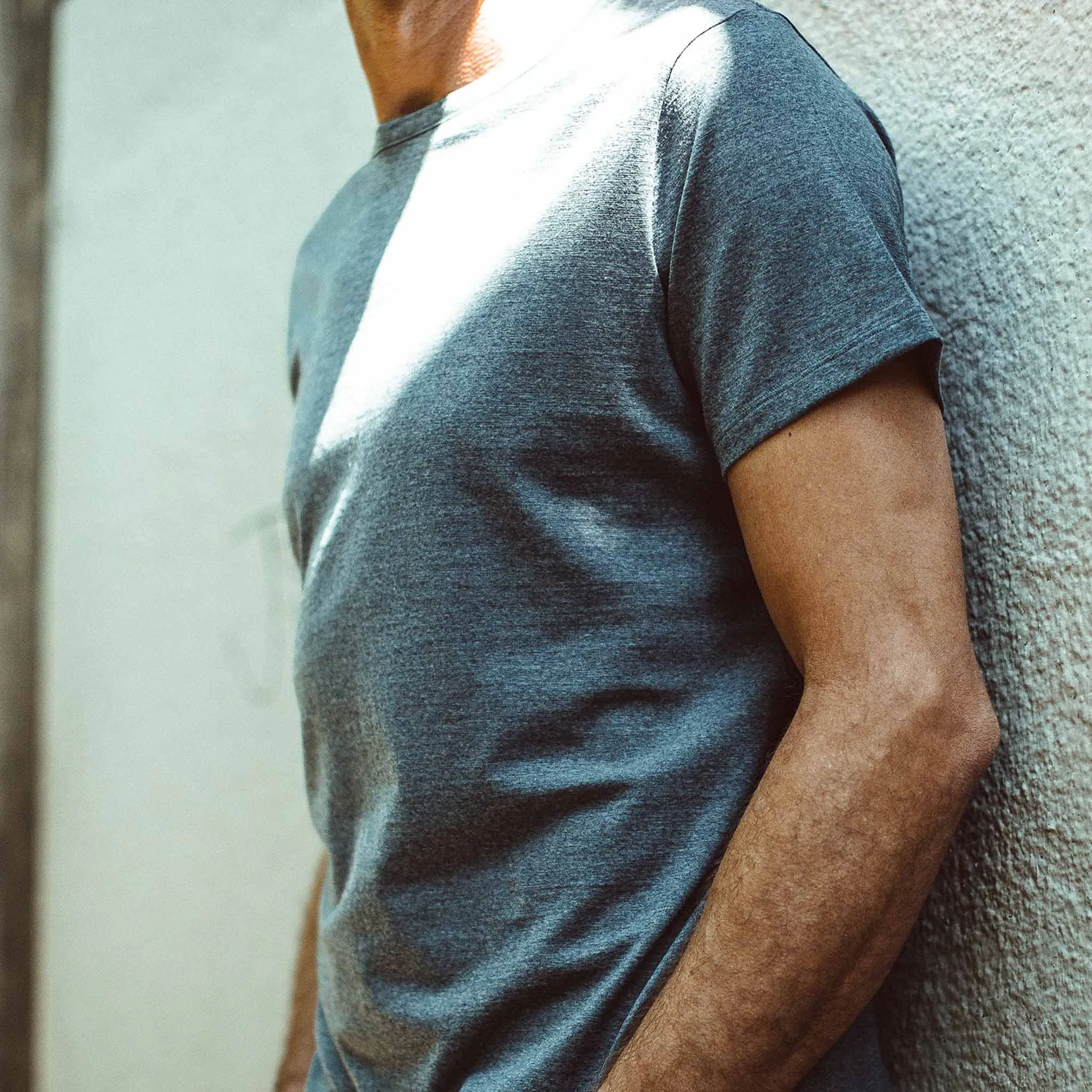 The Antoni Tee in Heather Blue sold by Taylor Stitch product image thumbnail 2