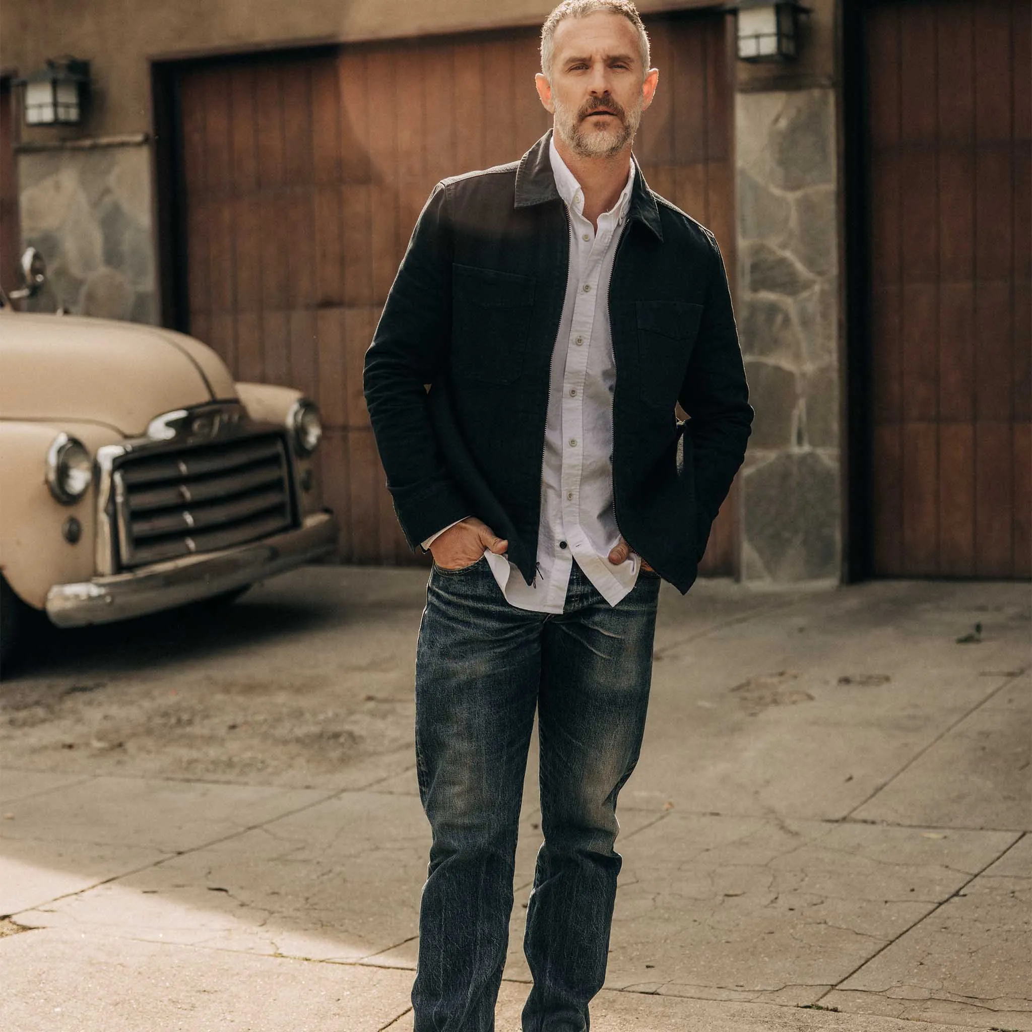 The Station Jacket in Dark Navy Broken Twill sold by Taylor Stitch product image thumbnail 5