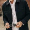 The Station Jacket in Dark Navy Broken Twill sold by Taylor Stitch