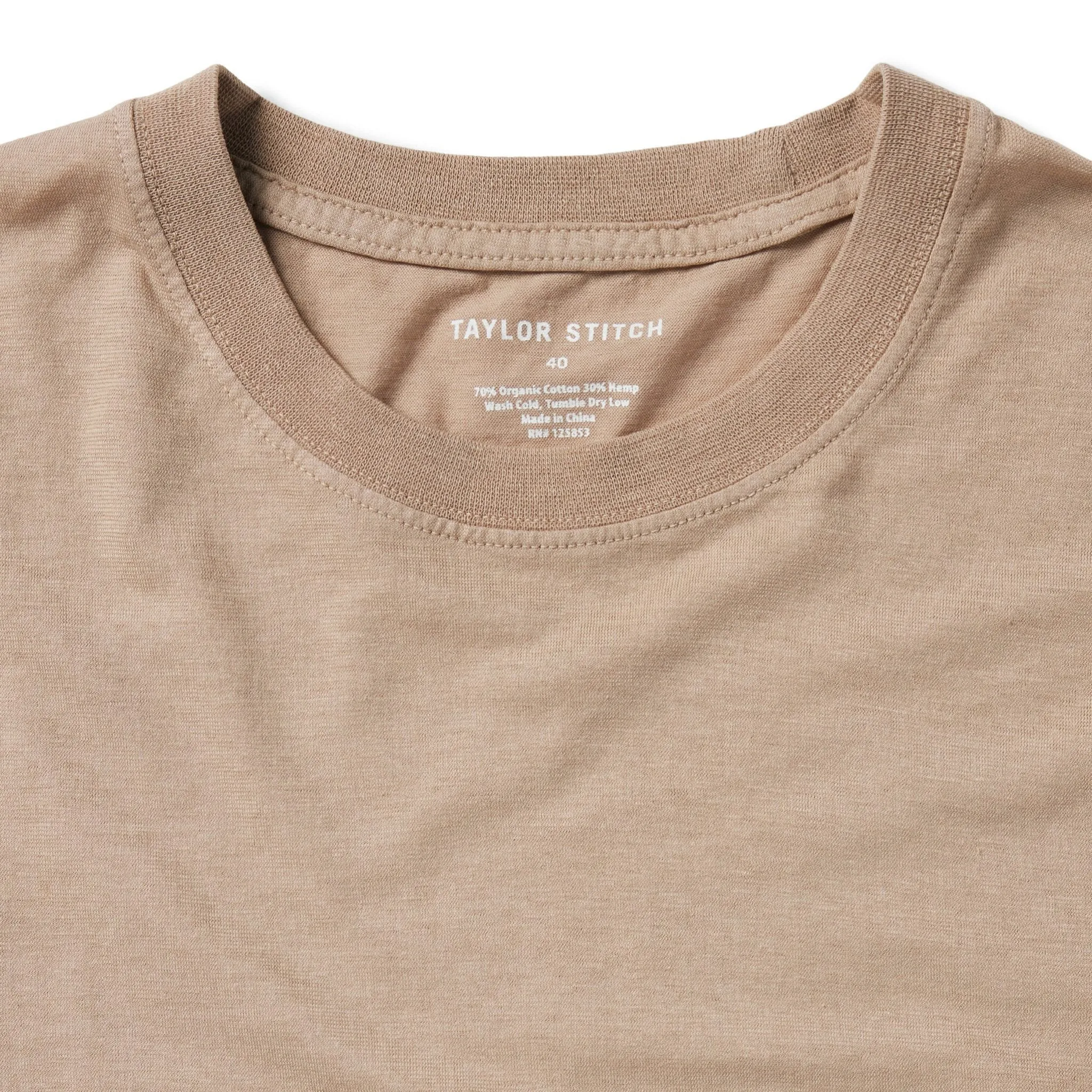 The Cotton Hemp Tee in Khaki sold by Taylor Stitch product image thumbnail 5