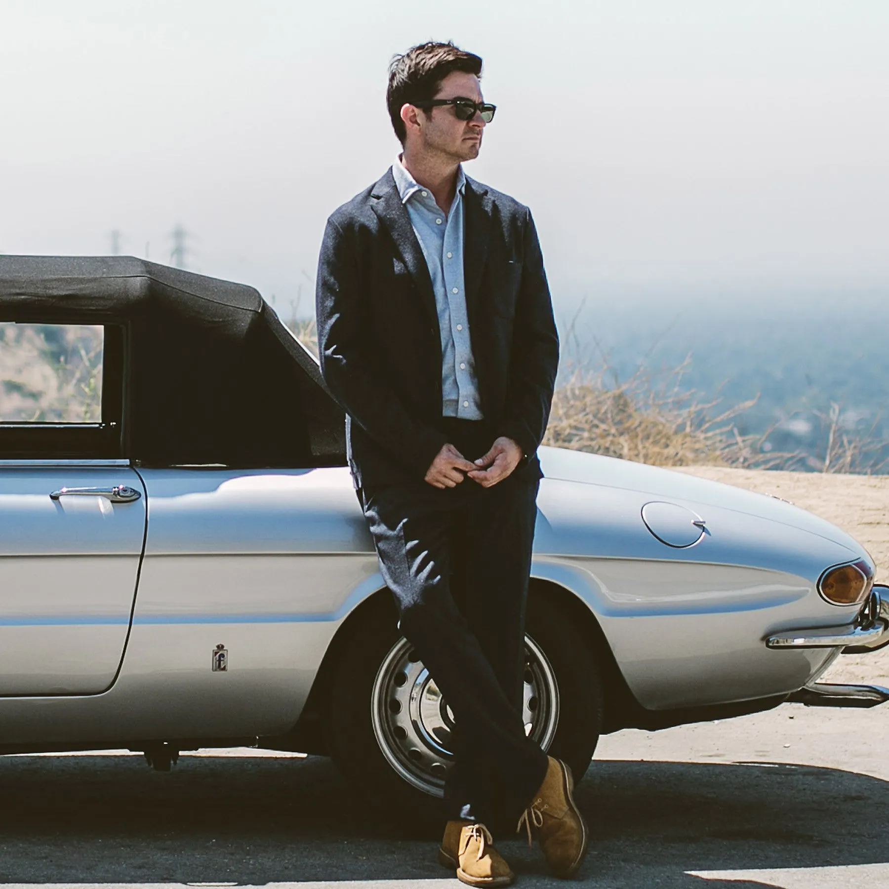 The Telegraph Trouser in Navy Donegal sold by Taylor Stitch product image thumbnail 2