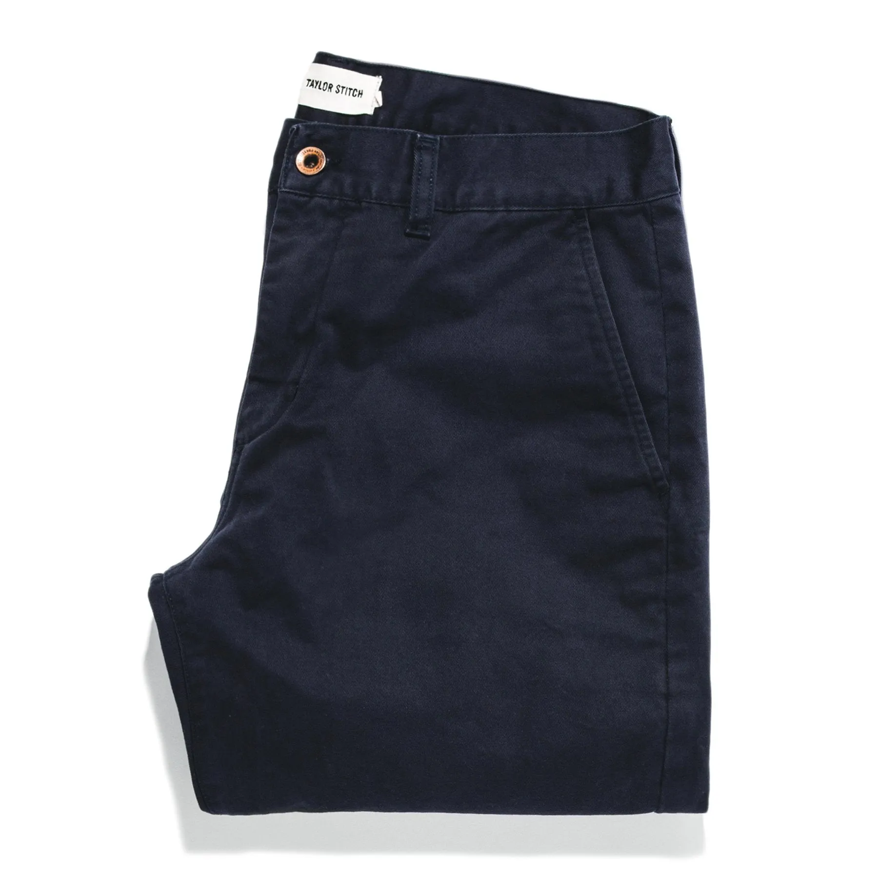 The Democratic Chino in Organic Navy sold by Taylor Stitch