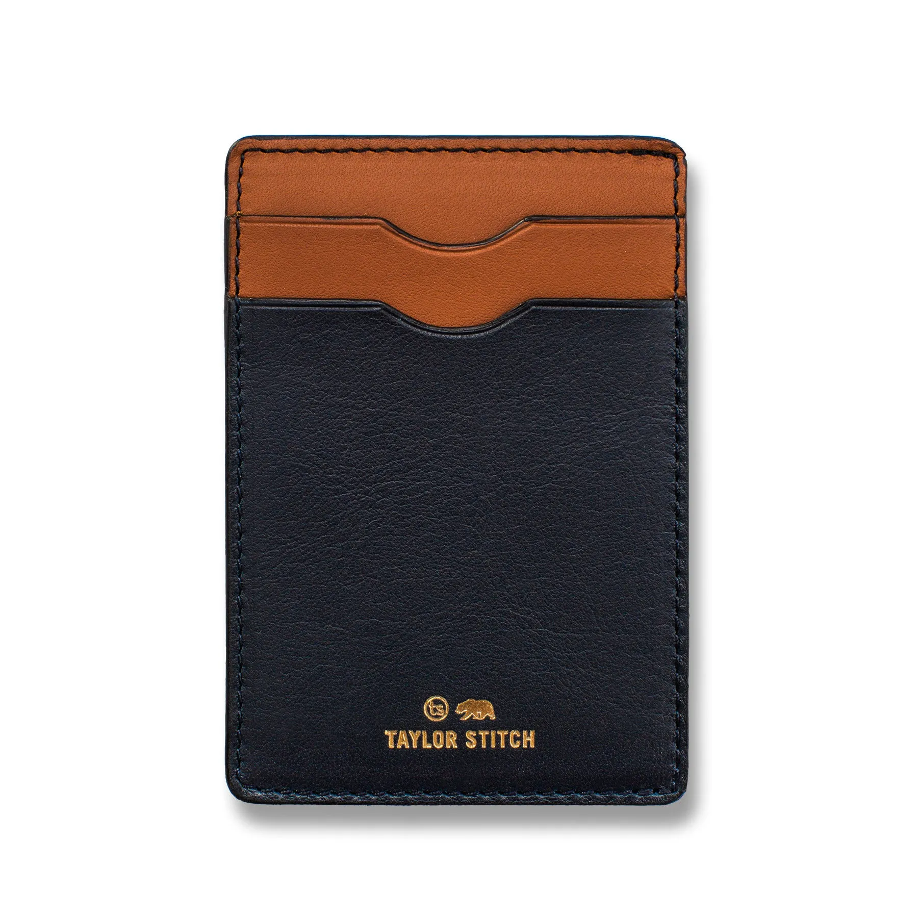 The Minimalist Wallet in Navy sold by Taylor Stitch