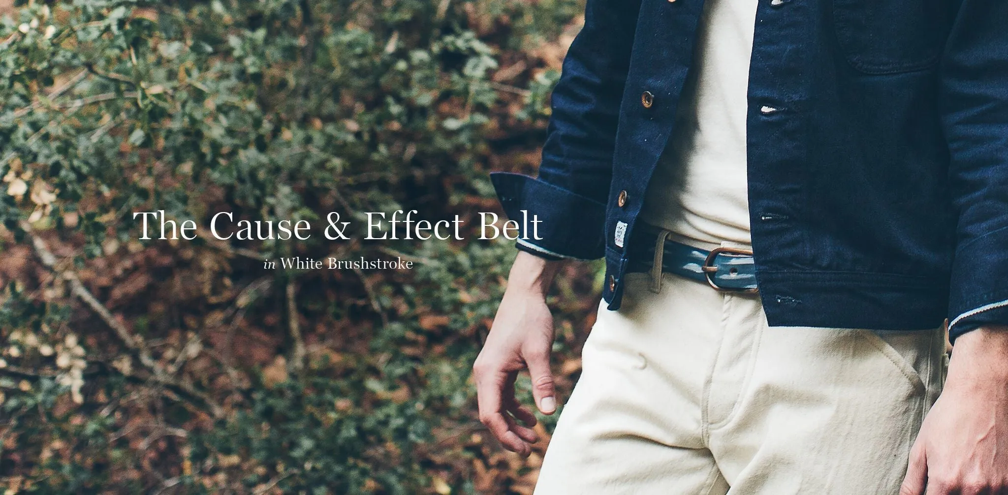 The Cause & Effect Belt in White Brushstroke sold by Taylor Stitch product image thumbnail 3