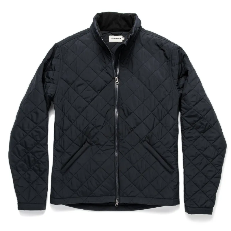 The Vertical Jacket in Navy sold by Taylor Stitch