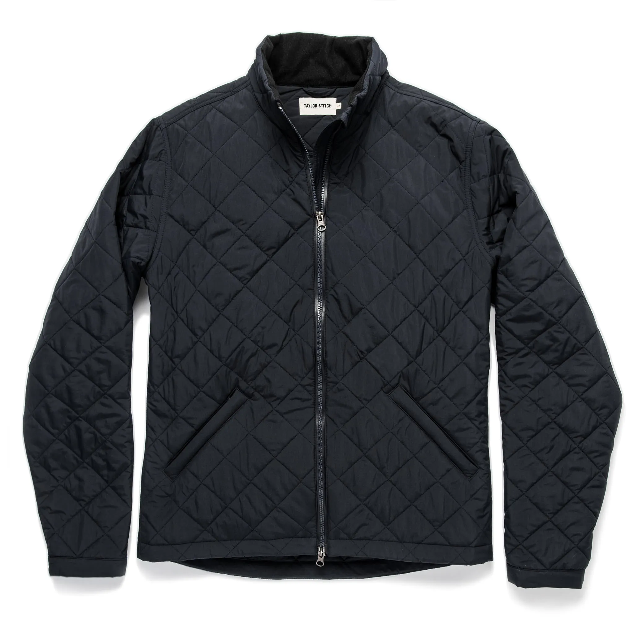 The Vertical Jacket in Navy sold by Taylor Stitch