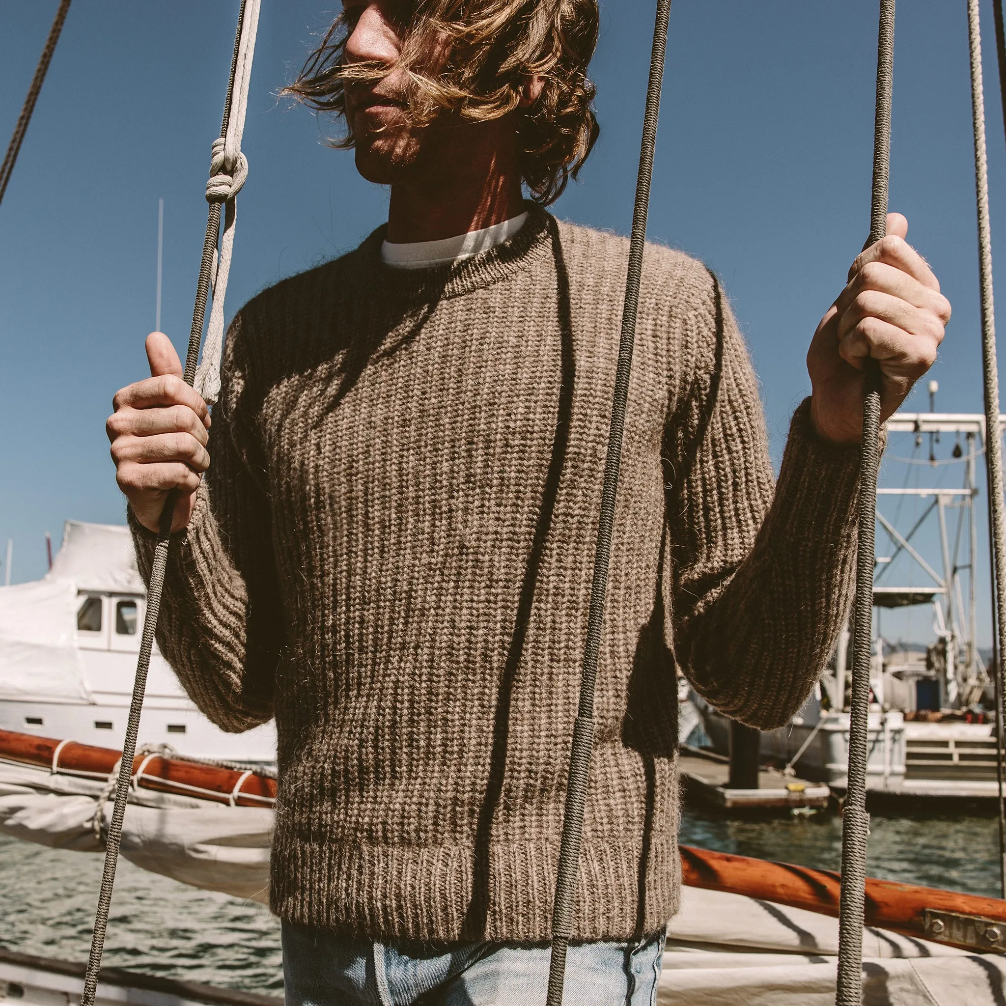 The Whaler Sweater in Alpaca Wool sold by Taylor Stitch product image thumbnail 4
