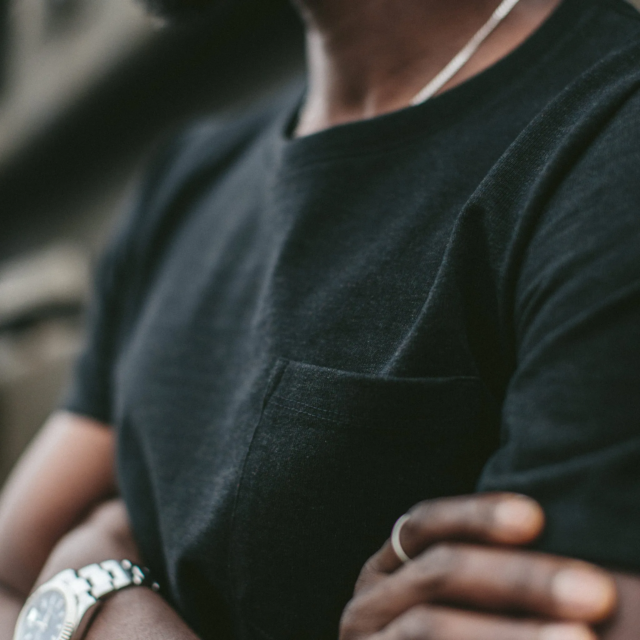 The Heavy Bag Tee in Black Melange sold by Taylor Stitch product image thumbnail 3