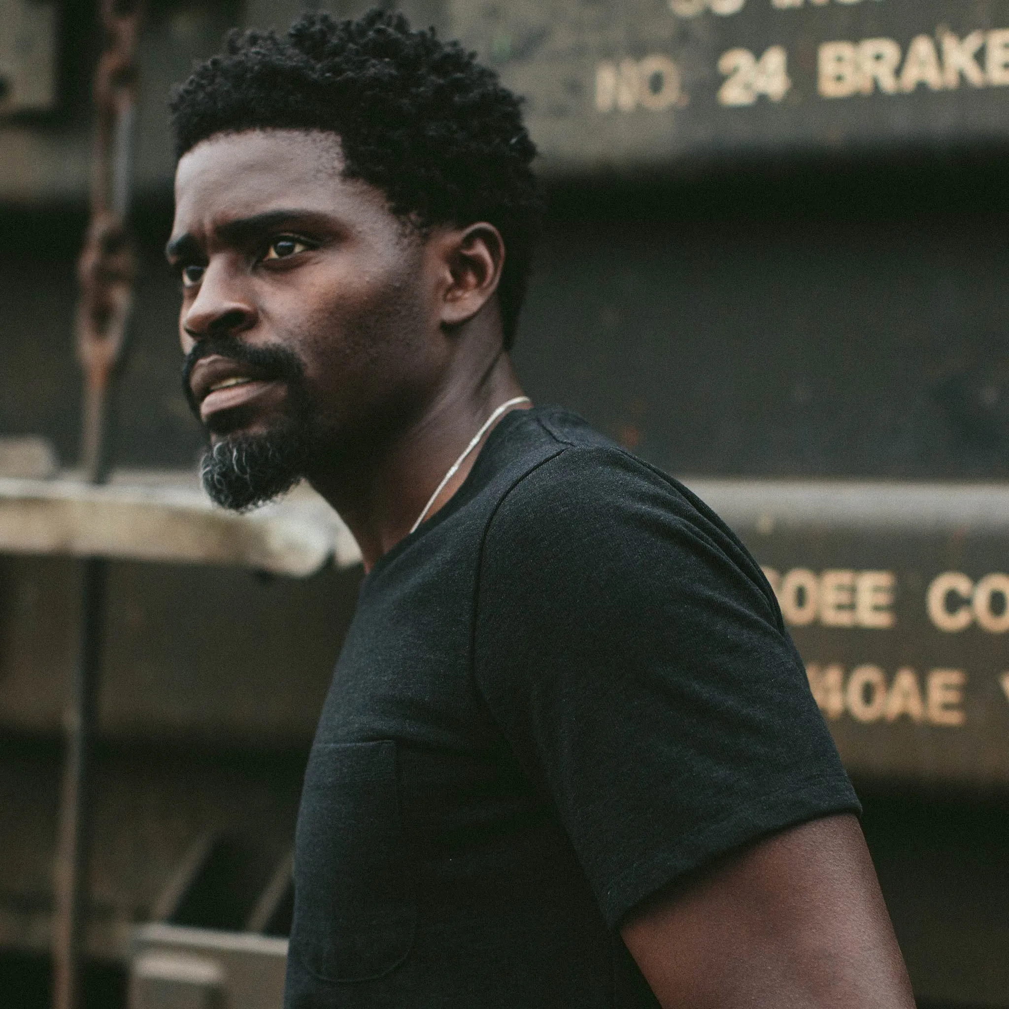 The Heavy Bag Tee in Black Melange sold by Taylor Stitch product image thumbnail 2