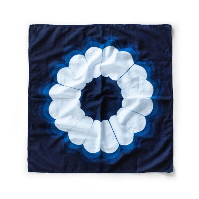 The Bandana in Natural Indigo Petal sold by Taylor Stitch