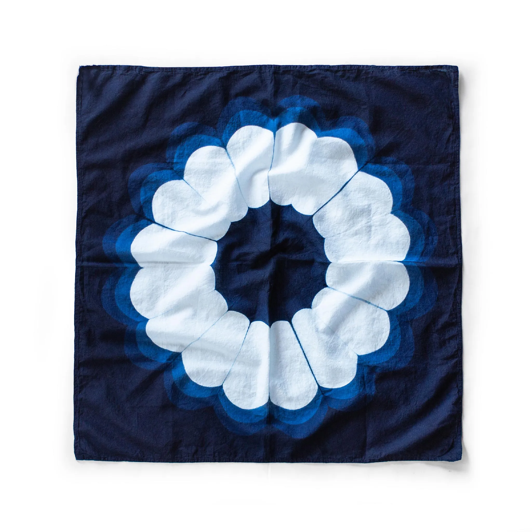 The Bandana in Natural Indigo Petal sold by Taylor Stitch
