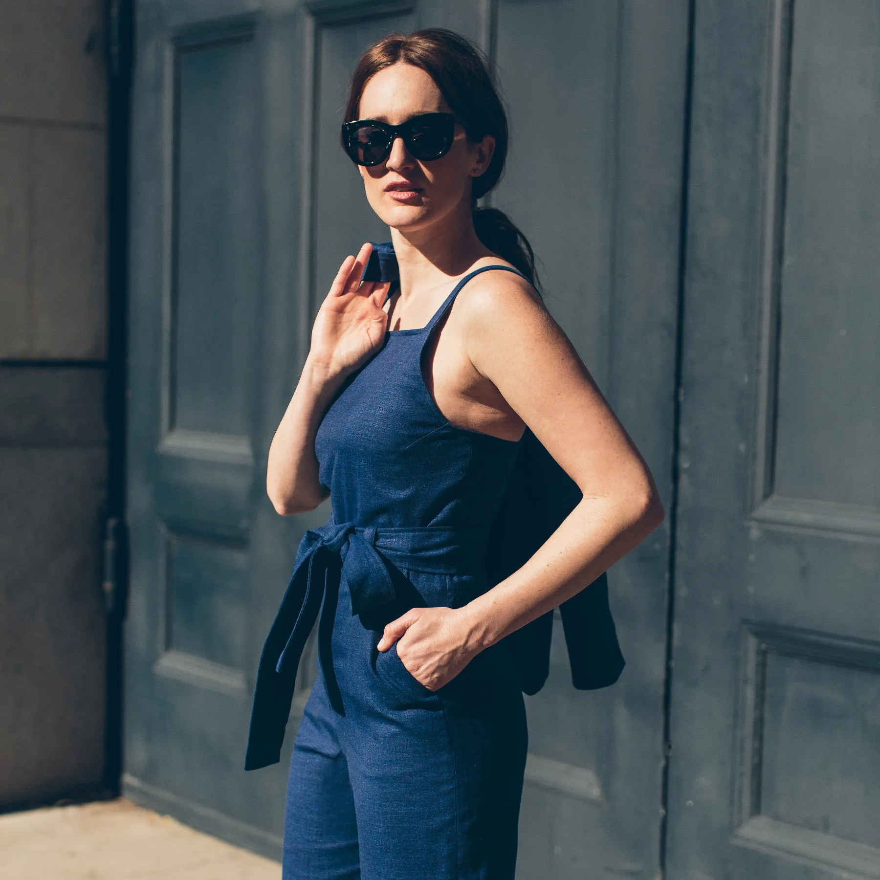 The Frankie Jumpsuit in Cobalt sold by Taylor Stitch product image thumbnail 3