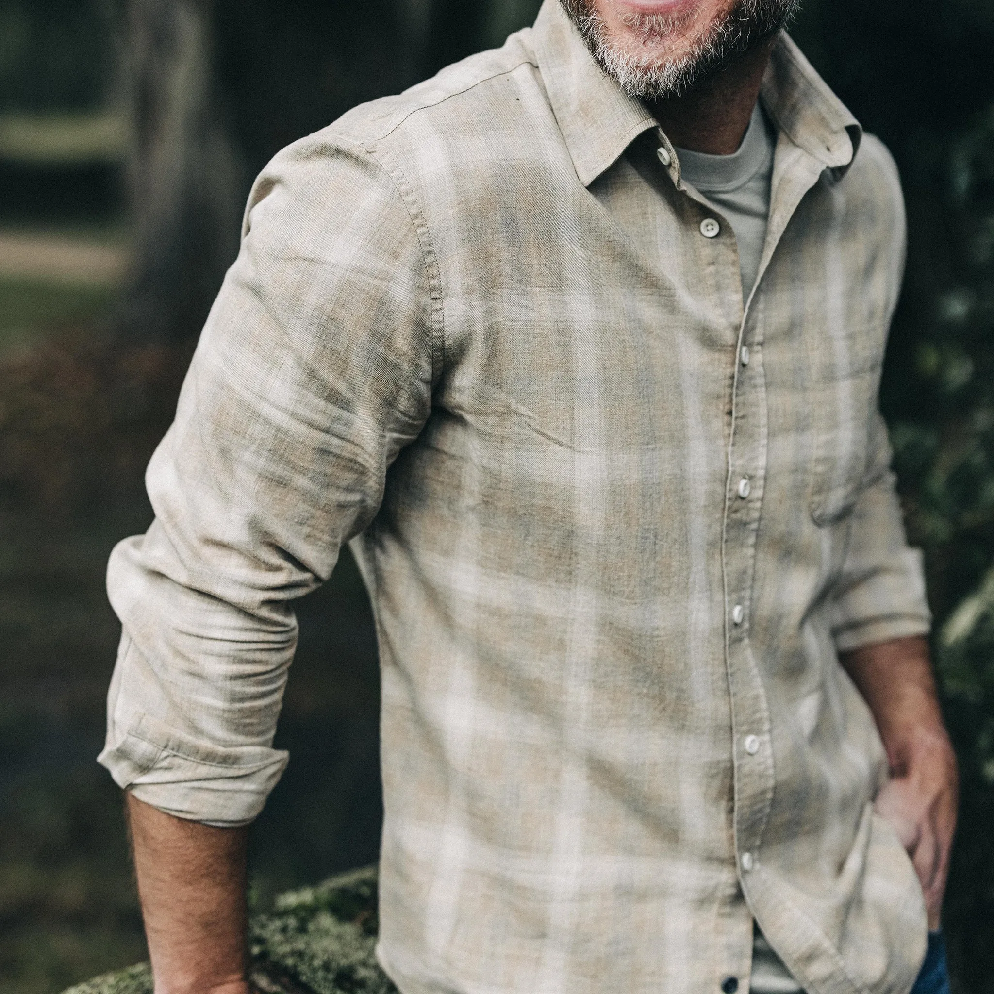 The California in Heathered Sunrise Plaid sold by Taylor Stitch product image thumbnail 3