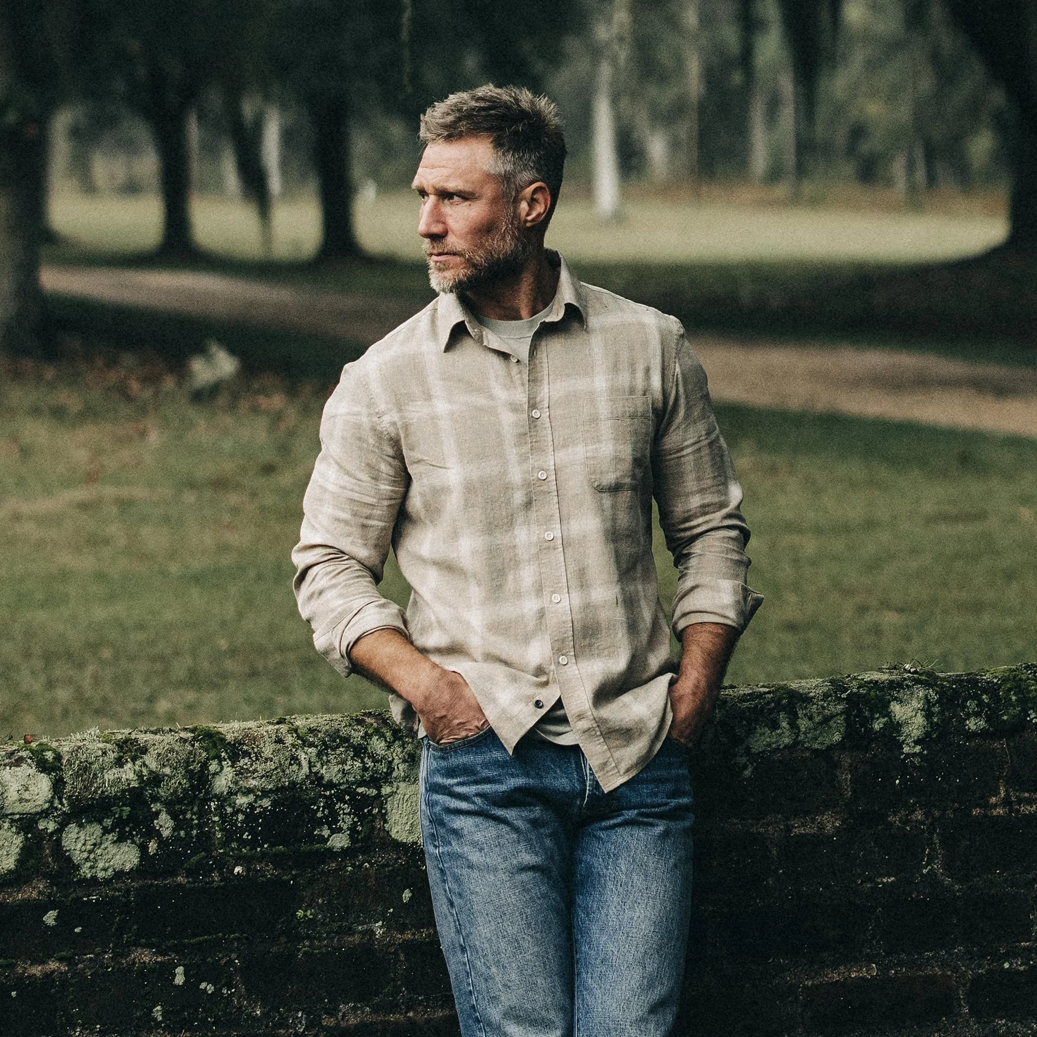 The California in Heathered Sunrise Plaid sold by Taylor Stitch product image thumbnail 4