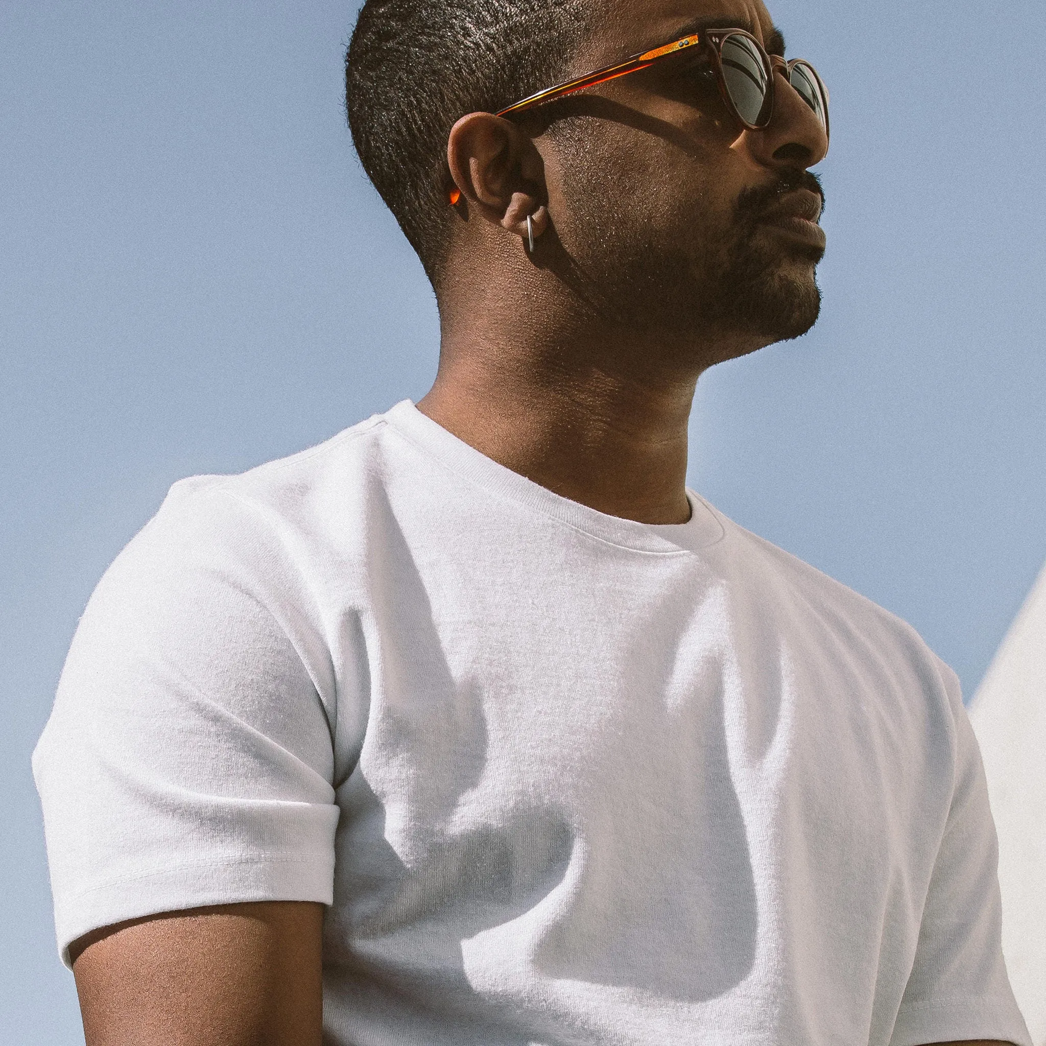 The Triblend Tee in White sold by Taylor Stitch product image thumbnail 4