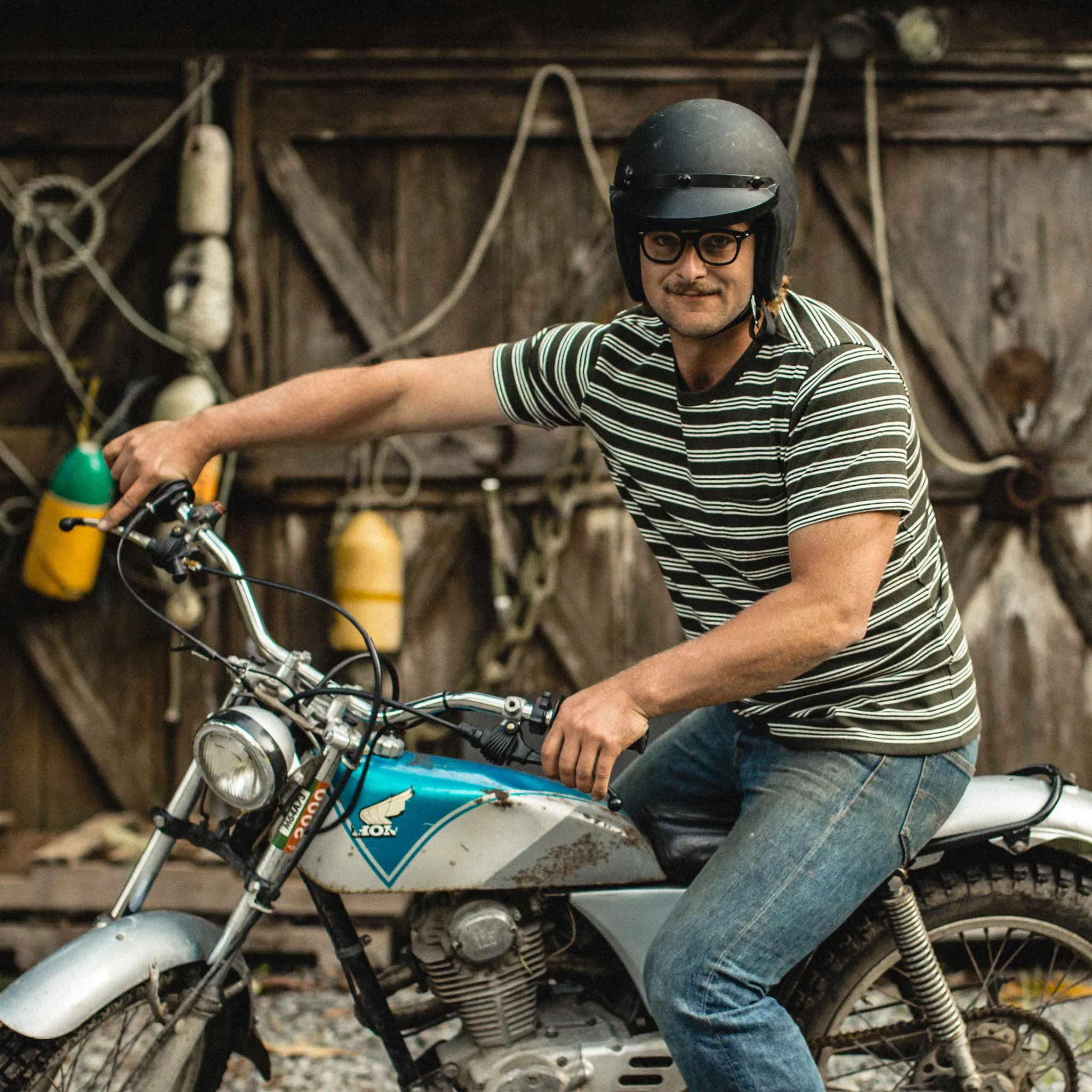 The Heavy Bag Tee in Cypress Stripe sold by Taylor Stitch product image thumbnail 4