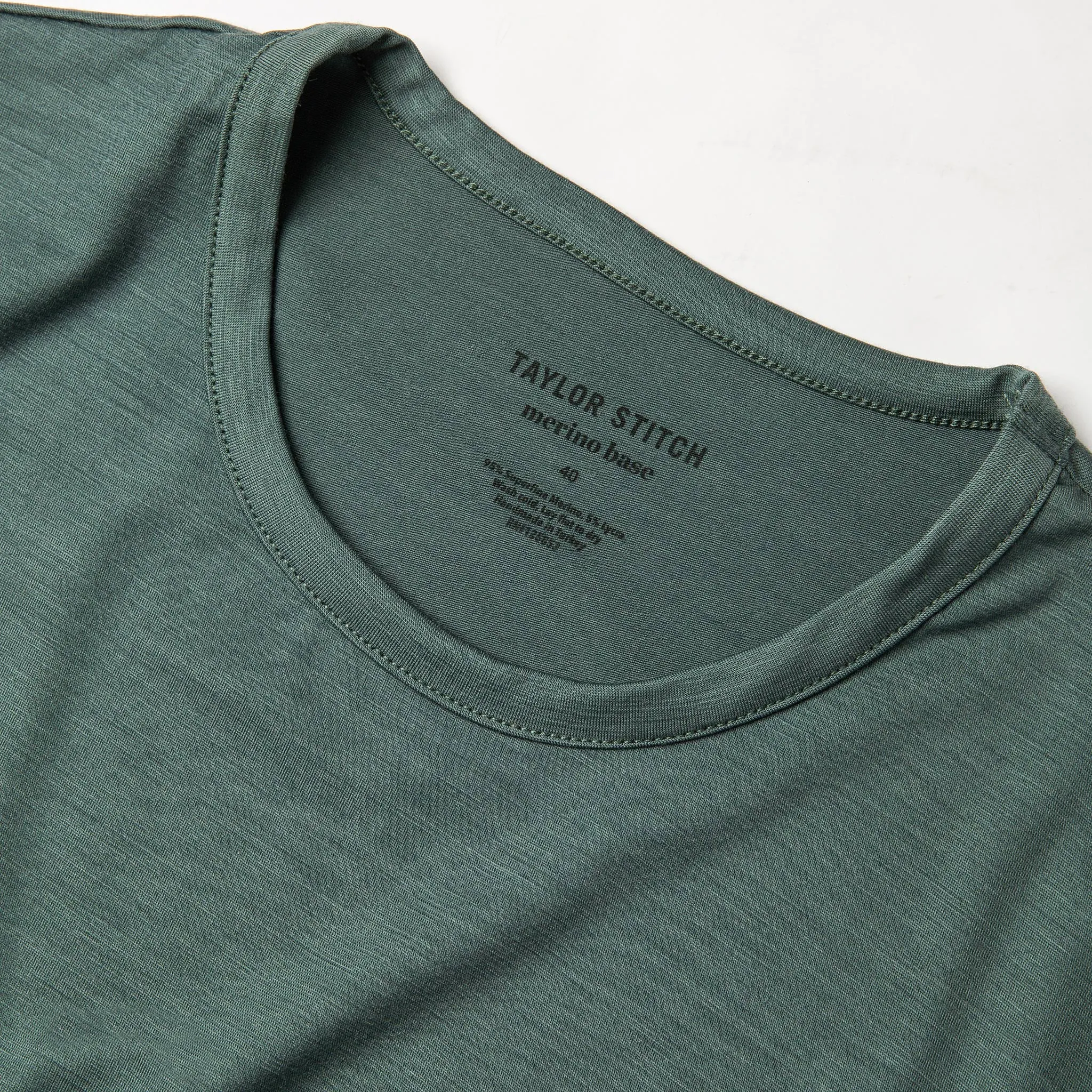 The Merino Tee in Sea Green sold by Taylor Stitch product image thumbnail 5