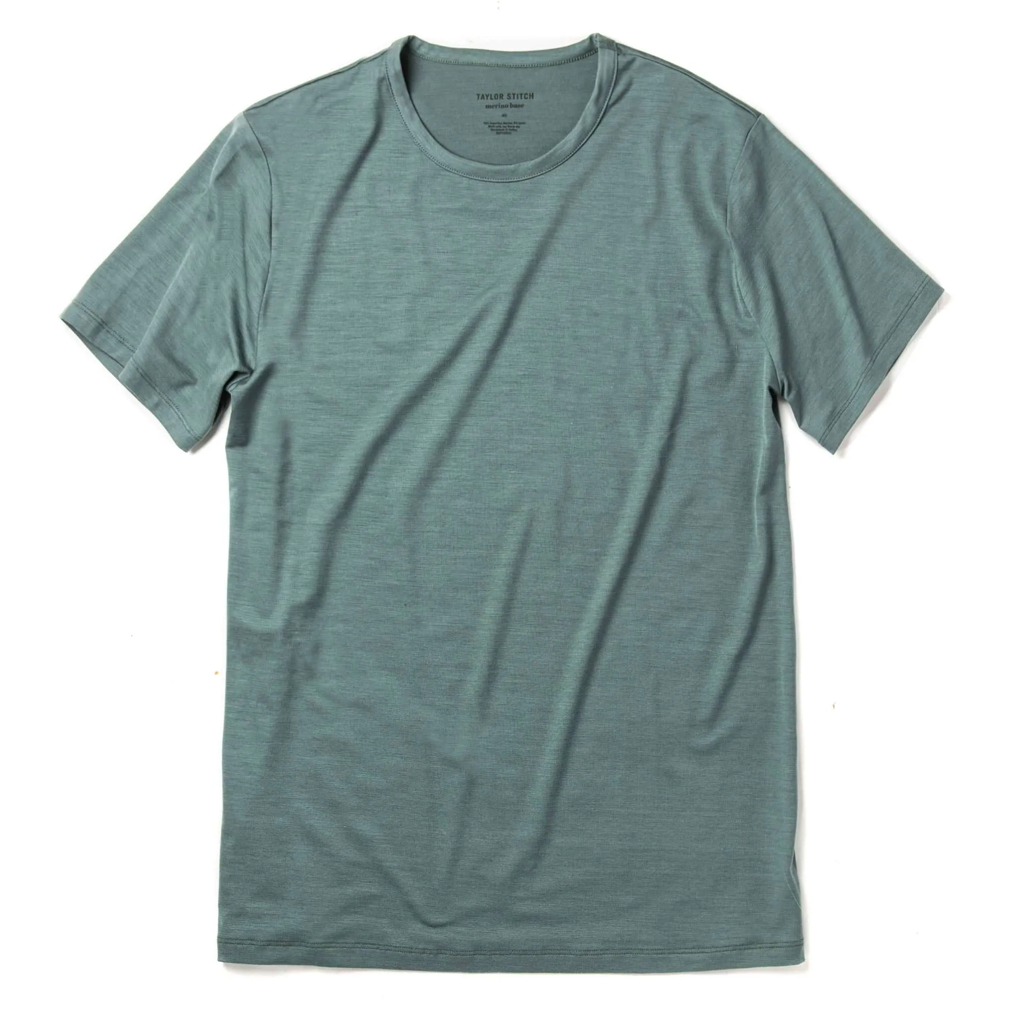 The Merino Tee in Sea Green sold by Taylor Stitch