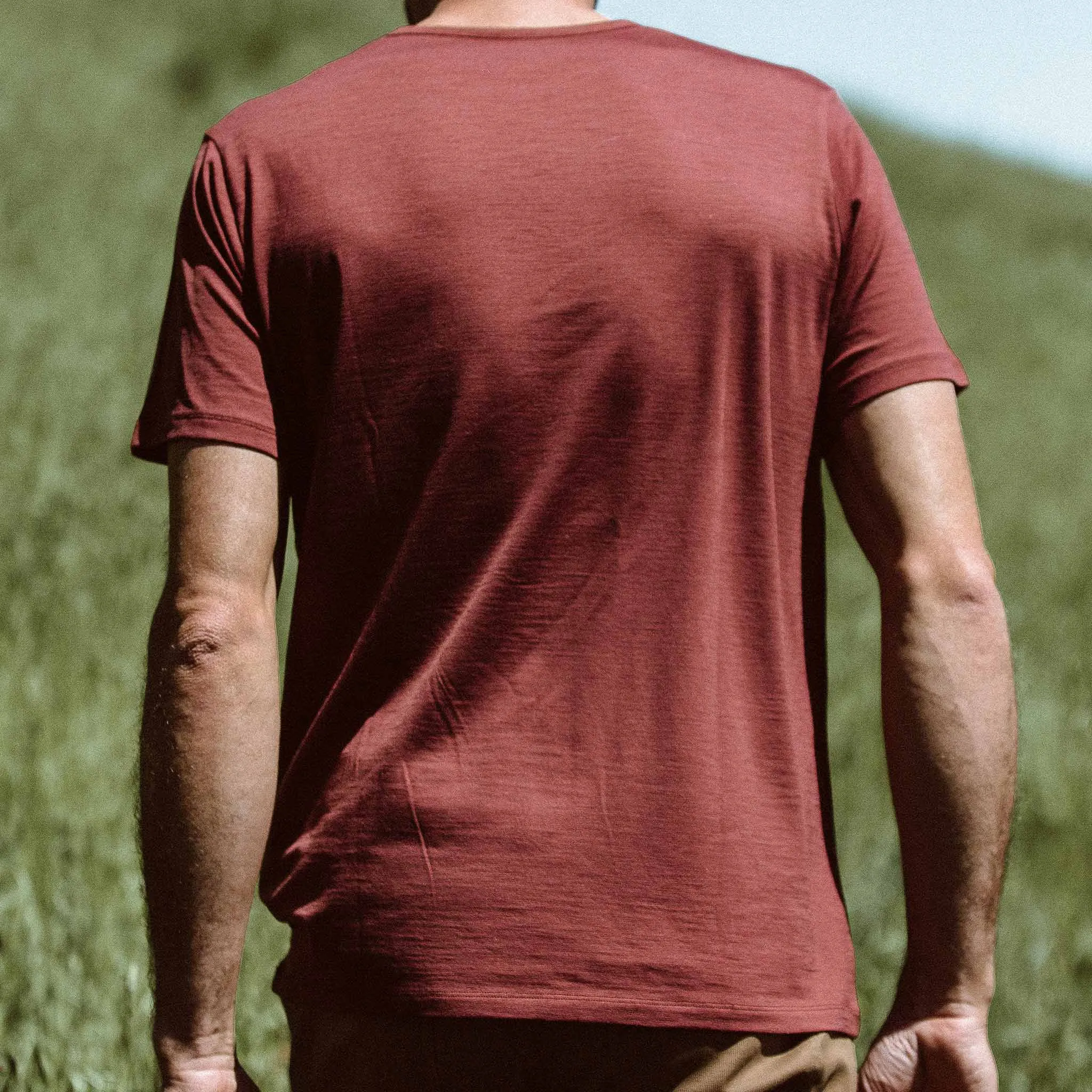 The Antoni Tee in Heather Brick sold by Taylor Stitch product image thumbnail 4