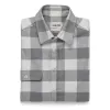 The Moto Utility Shirt in Ash & Natural Plaid sold by Taylor Stitch