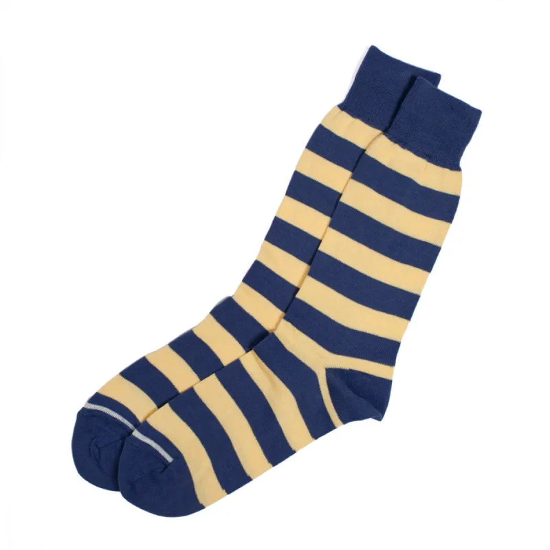 Anonymous Ism Double Stripe Royal & Maize sold by Taylor Stitch