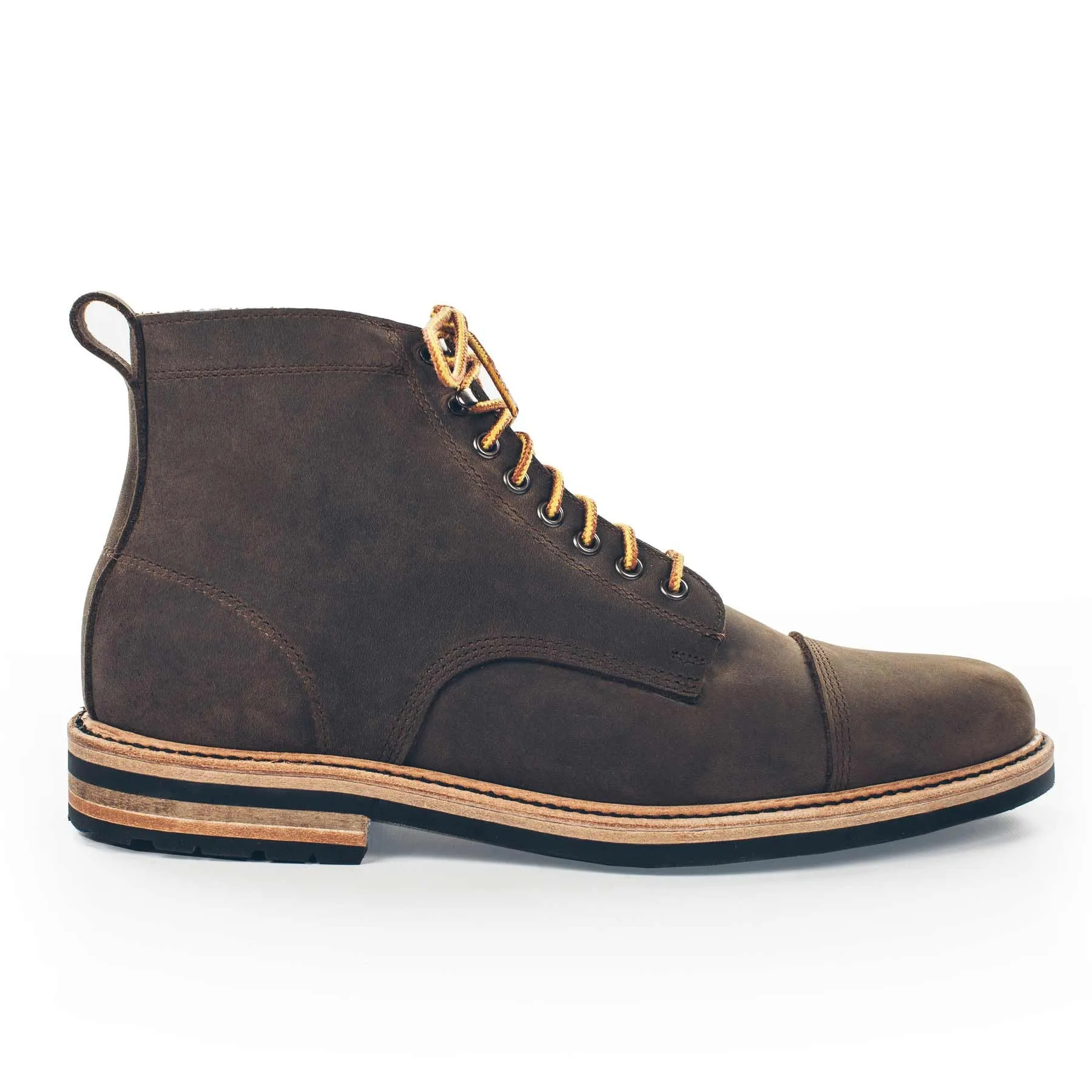 The Mark Boot in Flint Oiled Nubuck - Extra Widths sold by Taylor Stitch