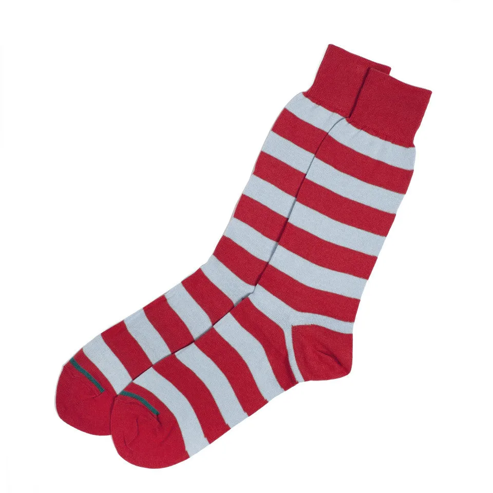 Anonymous Ism Double Stripe Red & Sky sold by Taylor Stitch