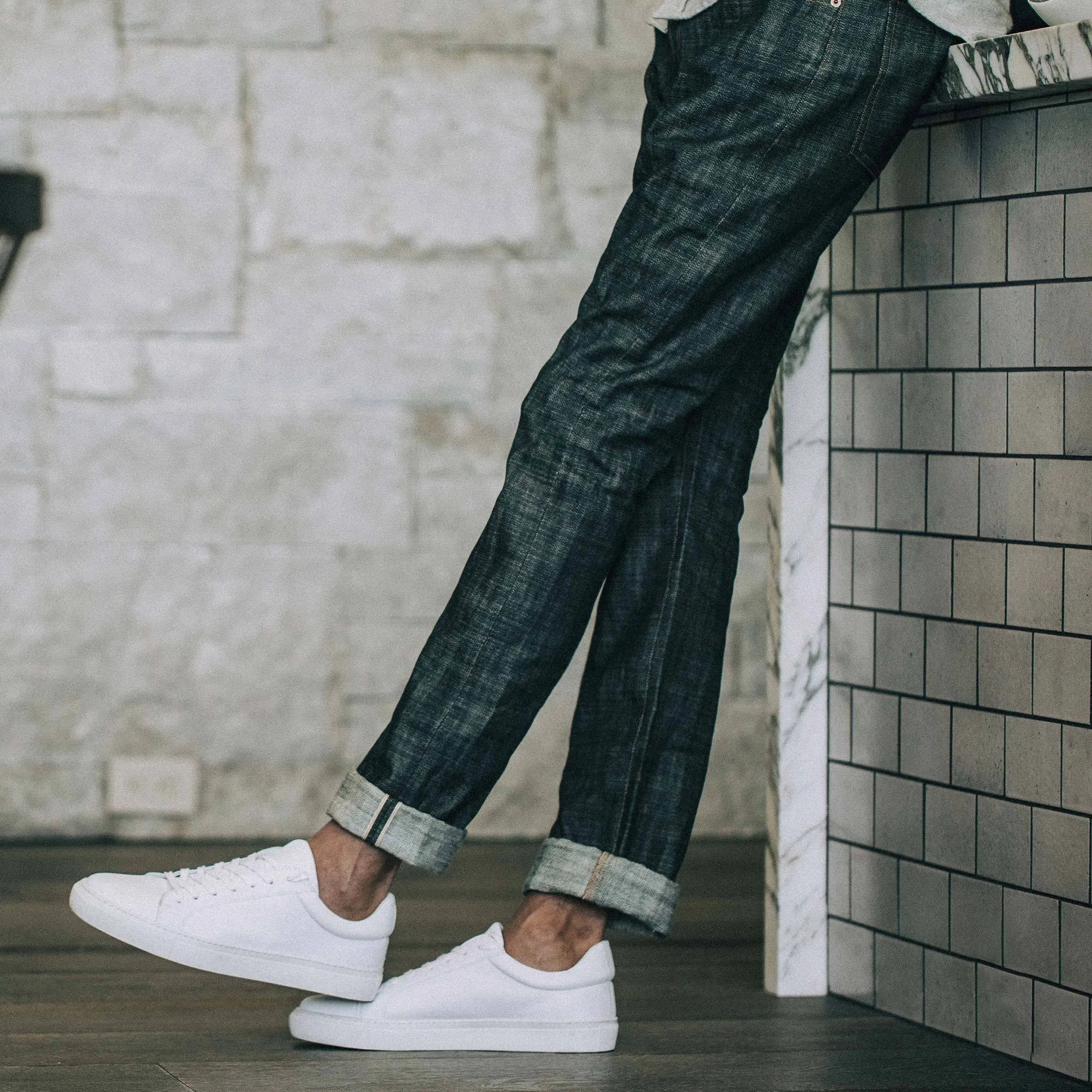 The Slim Jean in Green Cast Selvage sold by Taylor Stitch product image thumbnail 4