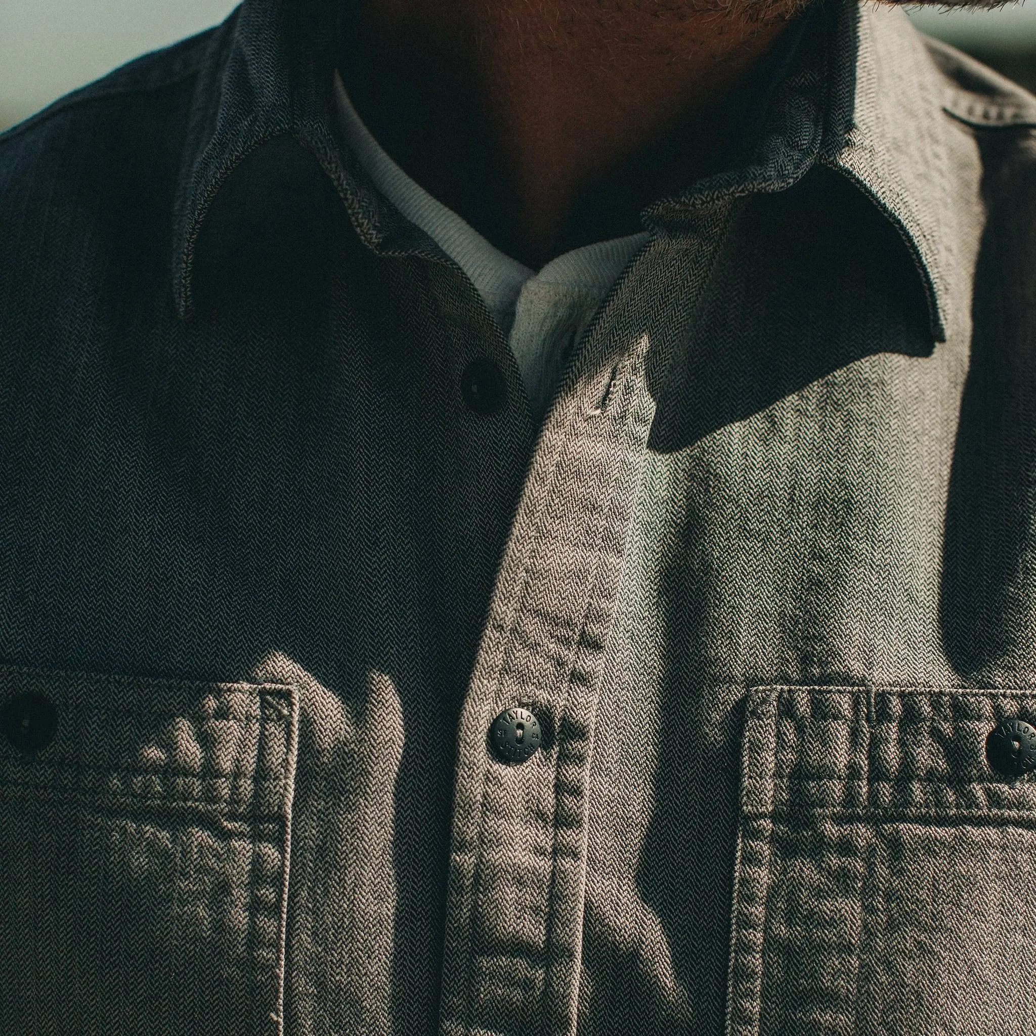 The Utility Shirt in Slate Broken Herringbone sold by Taylor Stitch product image thumbnail 3