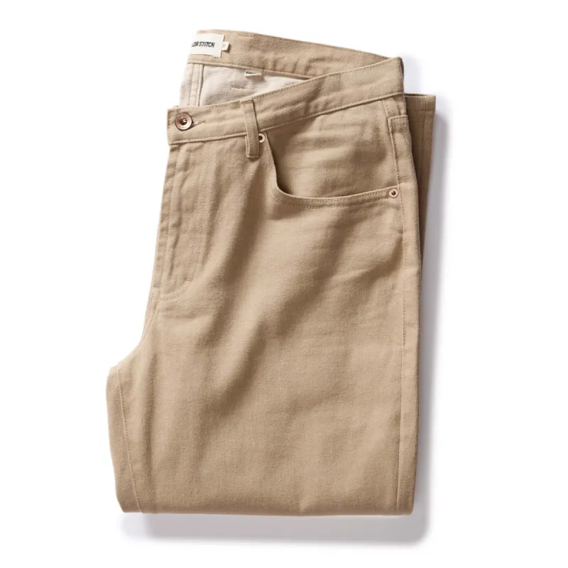 The Democratic All Day Pant in Light Khaki Broken Twill sold by Taylor Stitch