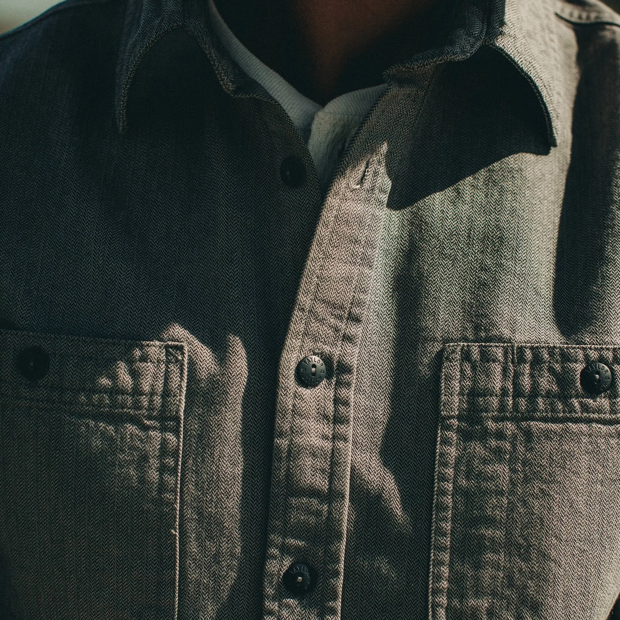 The Utility Shirt in Slate Broken Herringbone sold by Taylor Stitch product image thumbnail 5