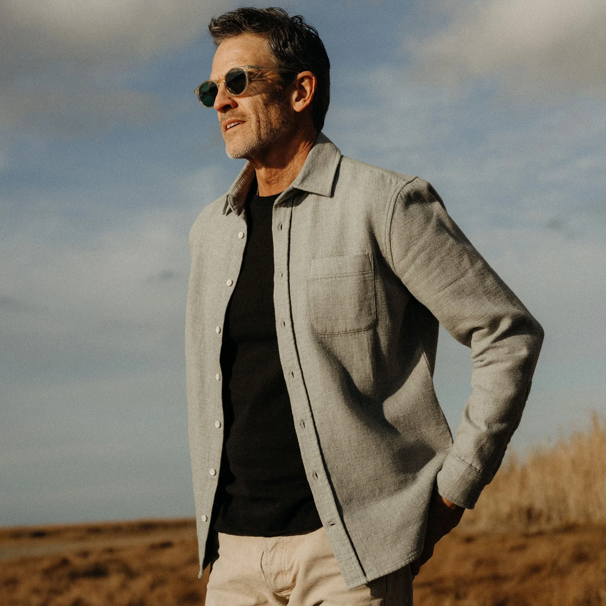 The California in Ash Heather Double Cloth sold by Taylor Stitch product image thumbnail 2